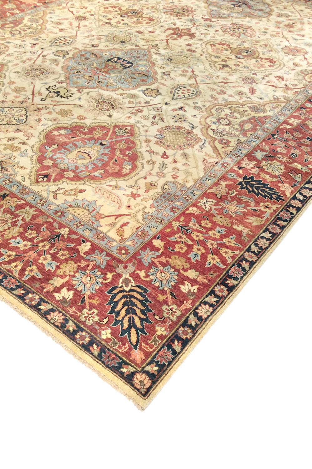 Pasargad Kerman Collection Hand-Knotted Lamb's Wool Area Rug (P-LAVAR IVO 9X12) - 108'' x 142''