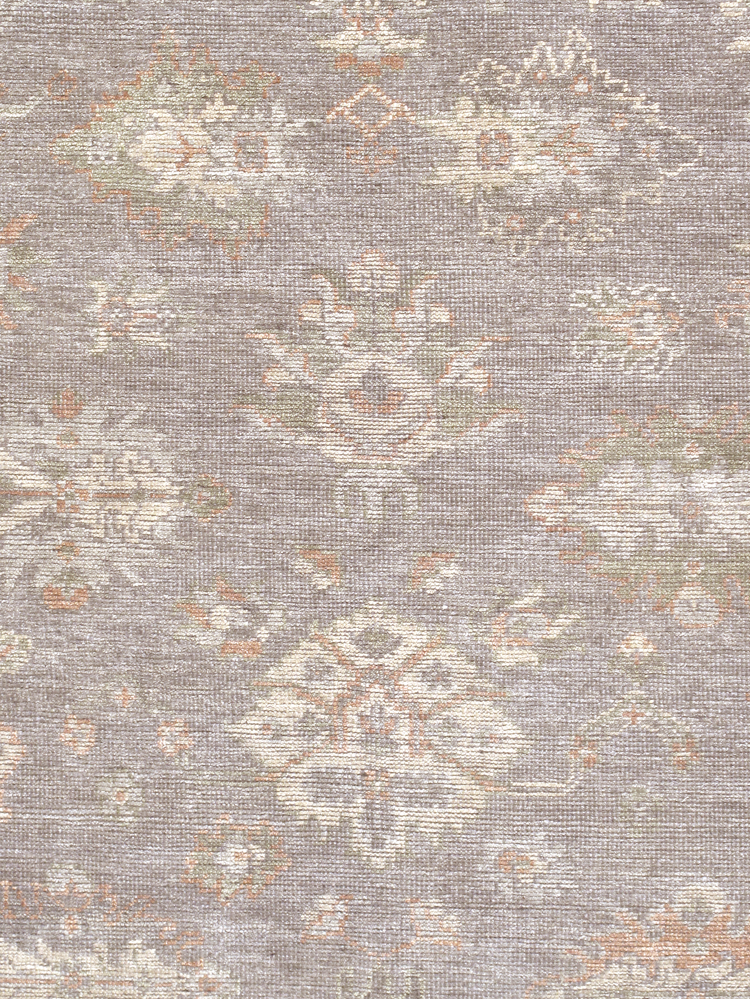 Pasargad - Oushak Collection Hand-Knotted Wool Area Rug in Gray/L. Gray, 97" x 117" (paj-433 8x10)