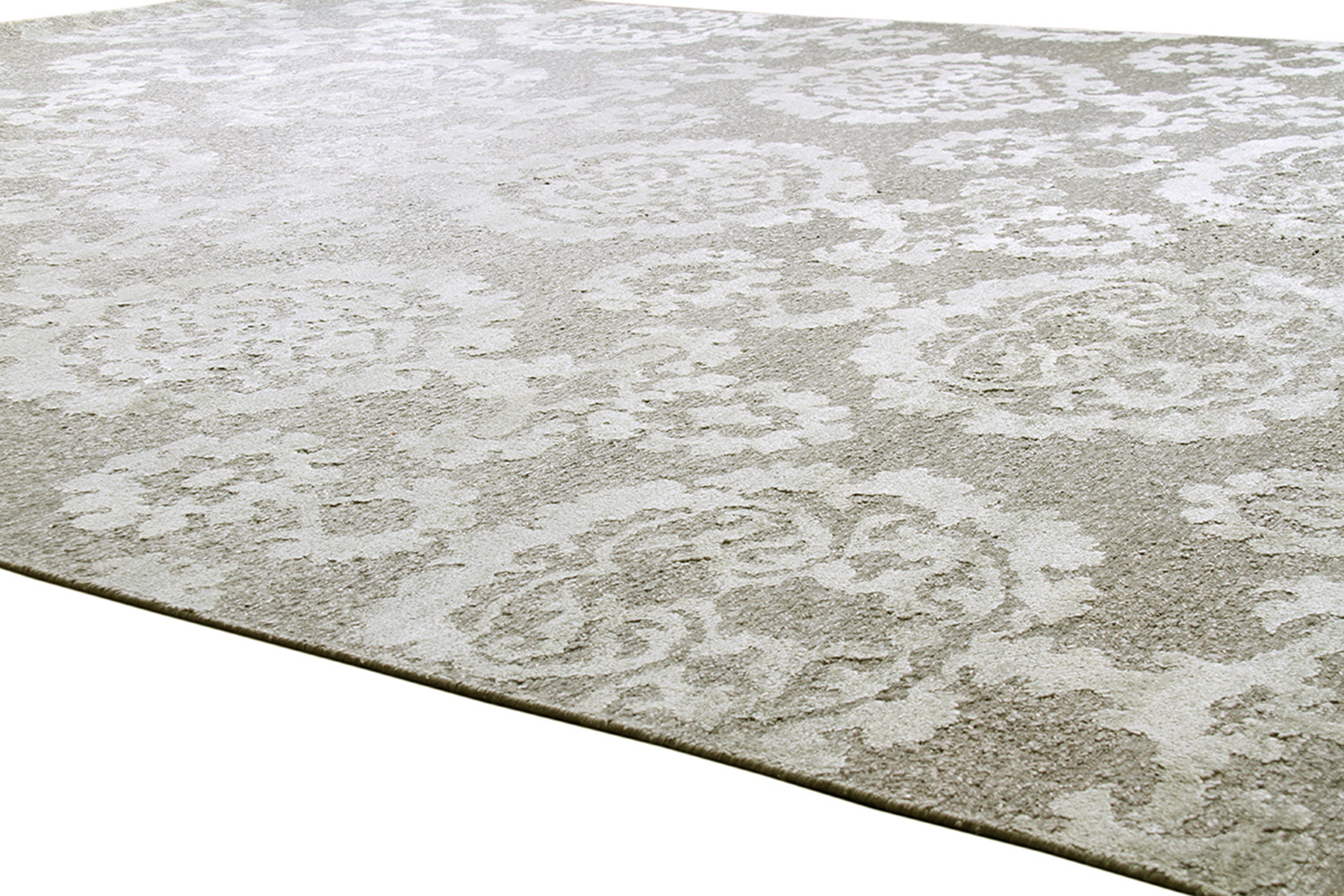 Pasargad - Transitional Collection Hand-Knotted Silk and Wool Area Rug 105'' x 141'' (PALE-294-3 9X12)