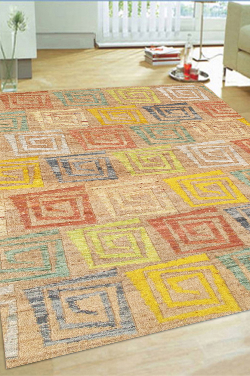 Pasargad - Sumak Modern Collection Hand-Woven Hemp Area Rug PARB-SD2A