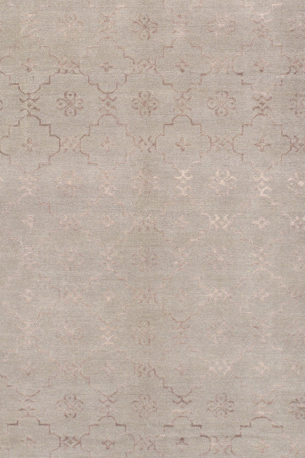 Pasargad Khotan Collection Hand-Knotted Lamb's Wool Area Rug (PARP-34 L.GRAY 9X12) - 111'' x 147''