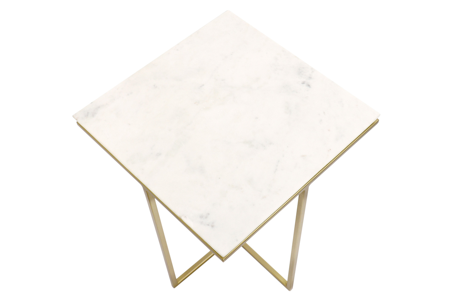 Pasargad - Perama Marble and Stainless Steel Side Table