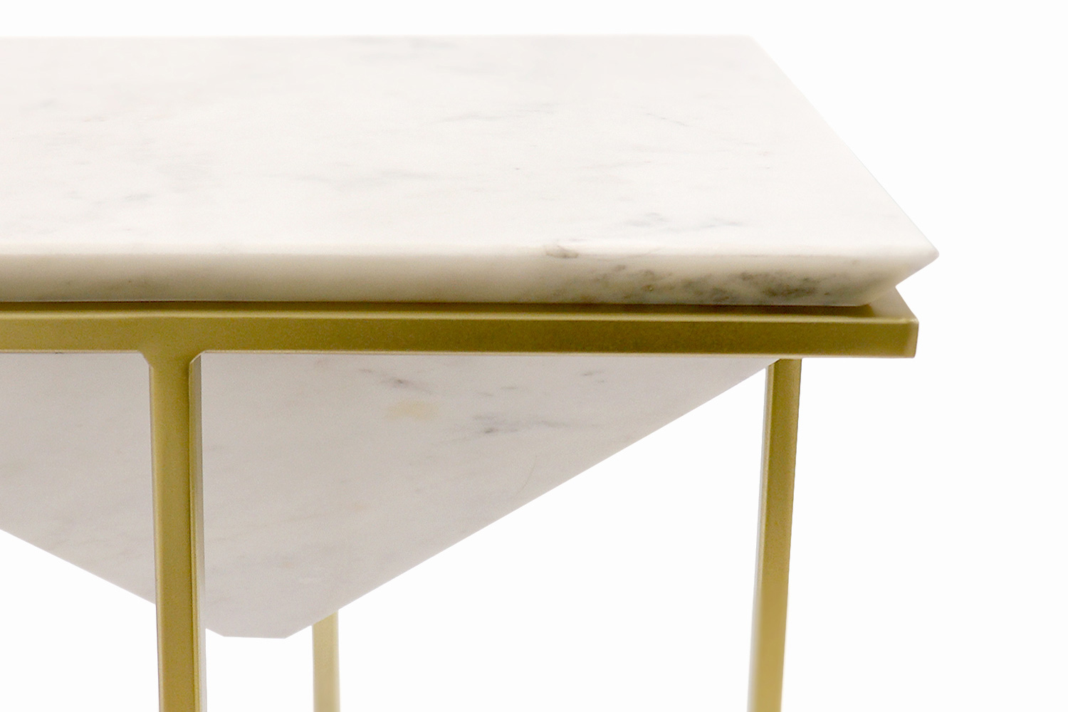 Pasargad - Perama Marble and Stainless Steel Side Table