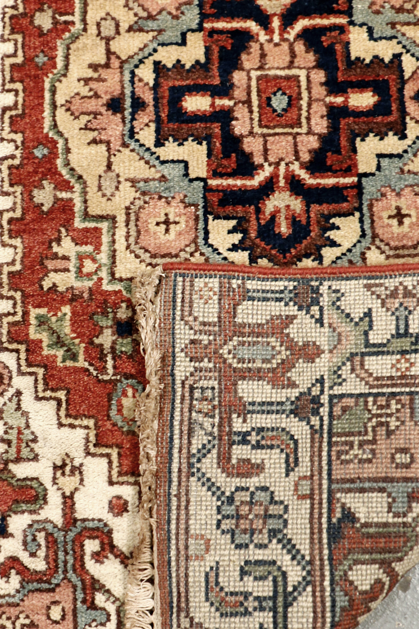 Pasargad Serapi Collection Hand-Knotted Wool Area Rug - Rust/Ivory, 32" x 122" (PB-10B IVO 3x10)