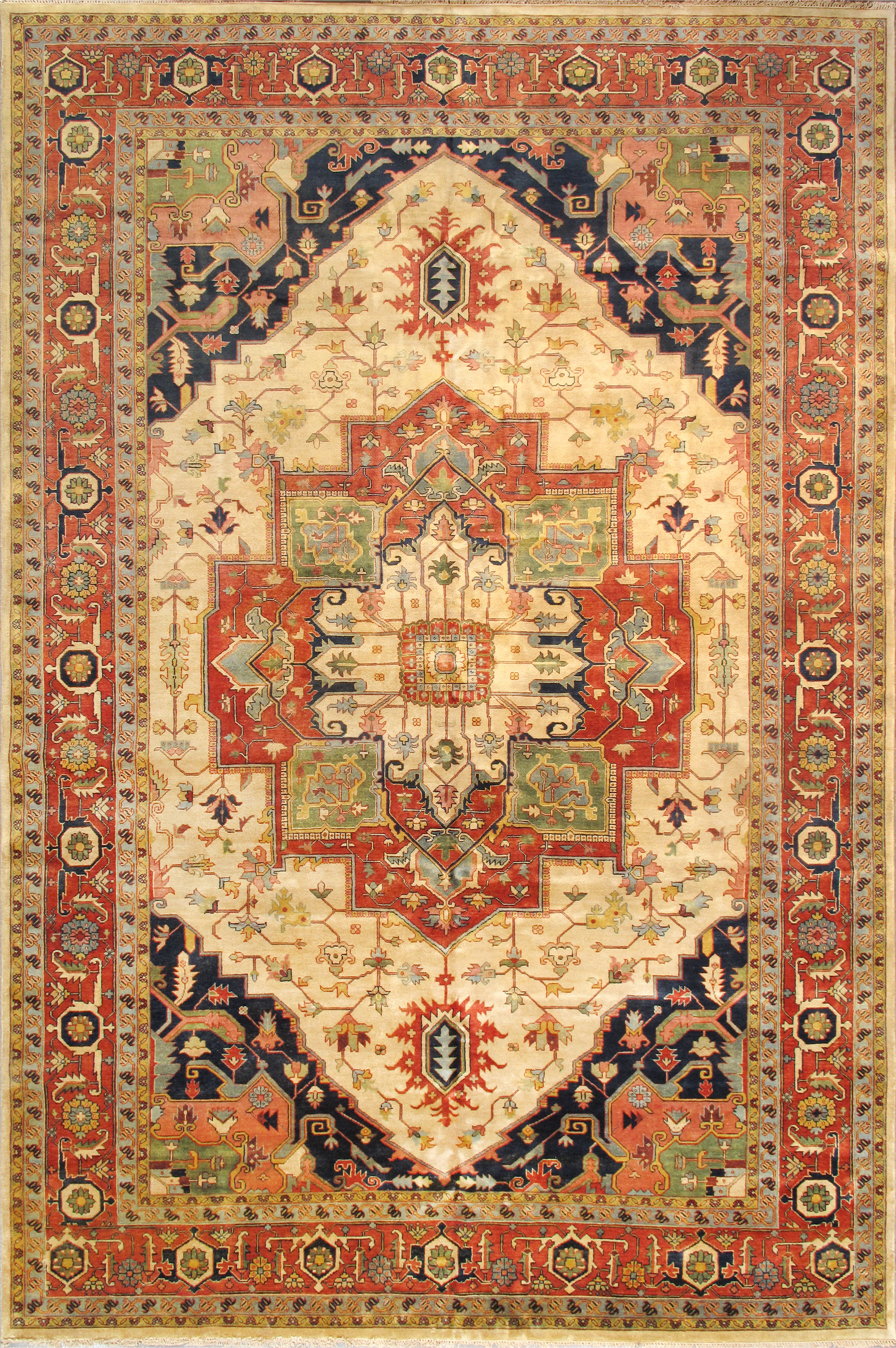 Pasargad - Serapi Collection Hand-Knotted Rust/Rust Wool Area Rug PB-20