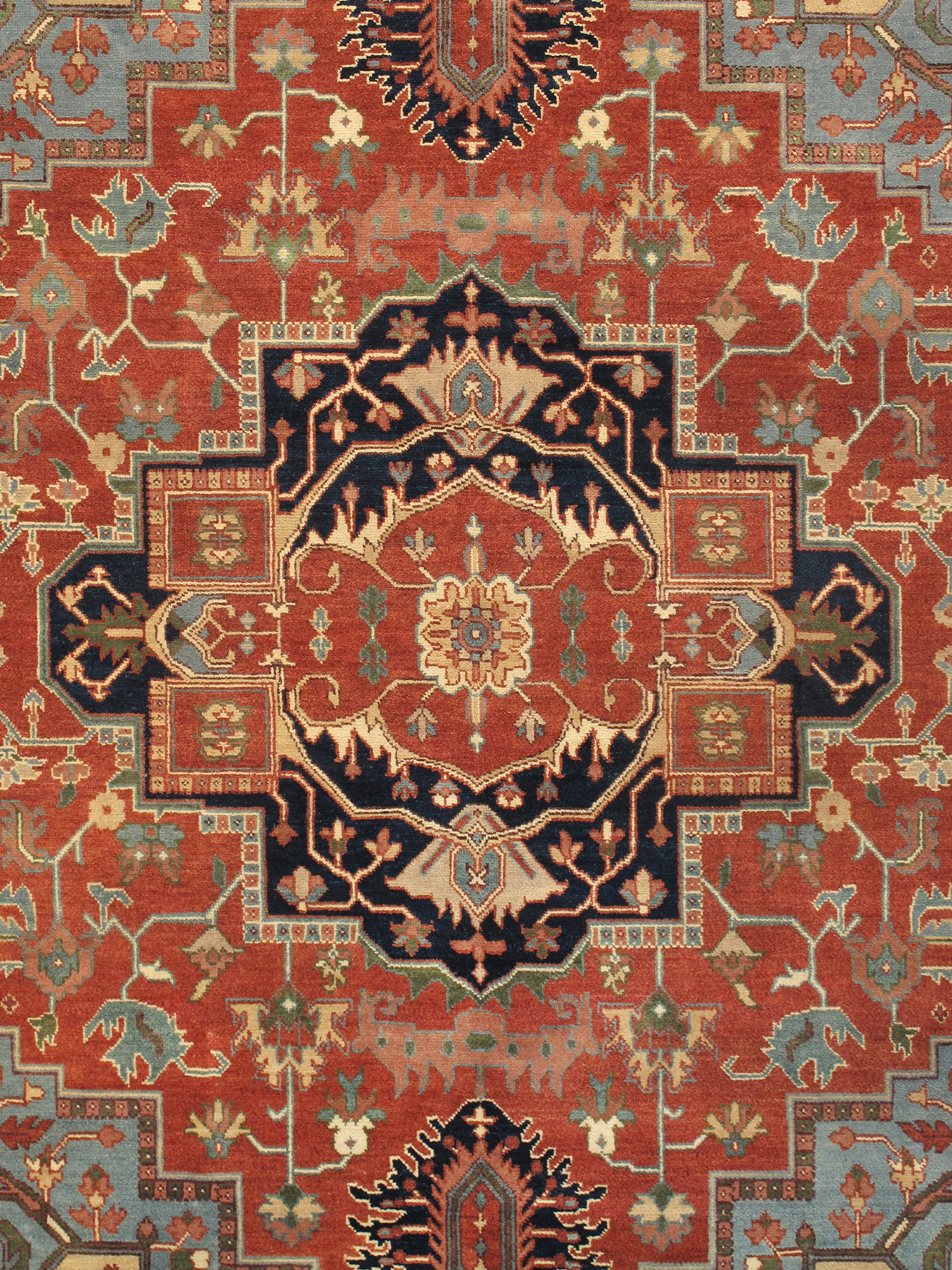 Pasargad - Serapi Collection Hand-Knotted Wool Rust Area Rug PB-5B