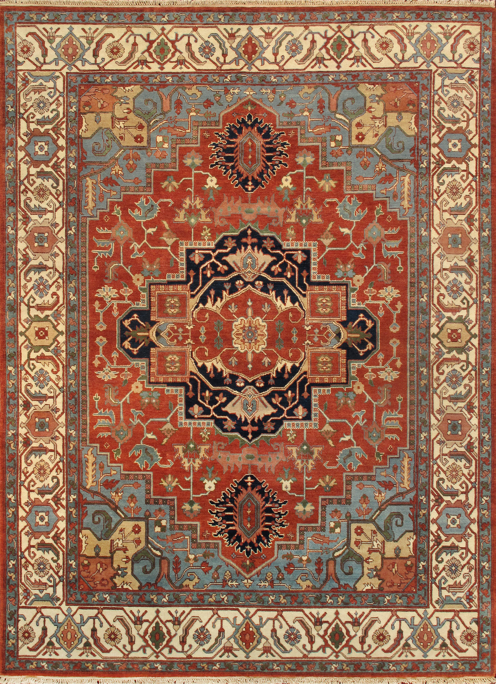 Pasargad - Serapi Collection Hand-Knotted Wool Rust Area Rug PB-5B