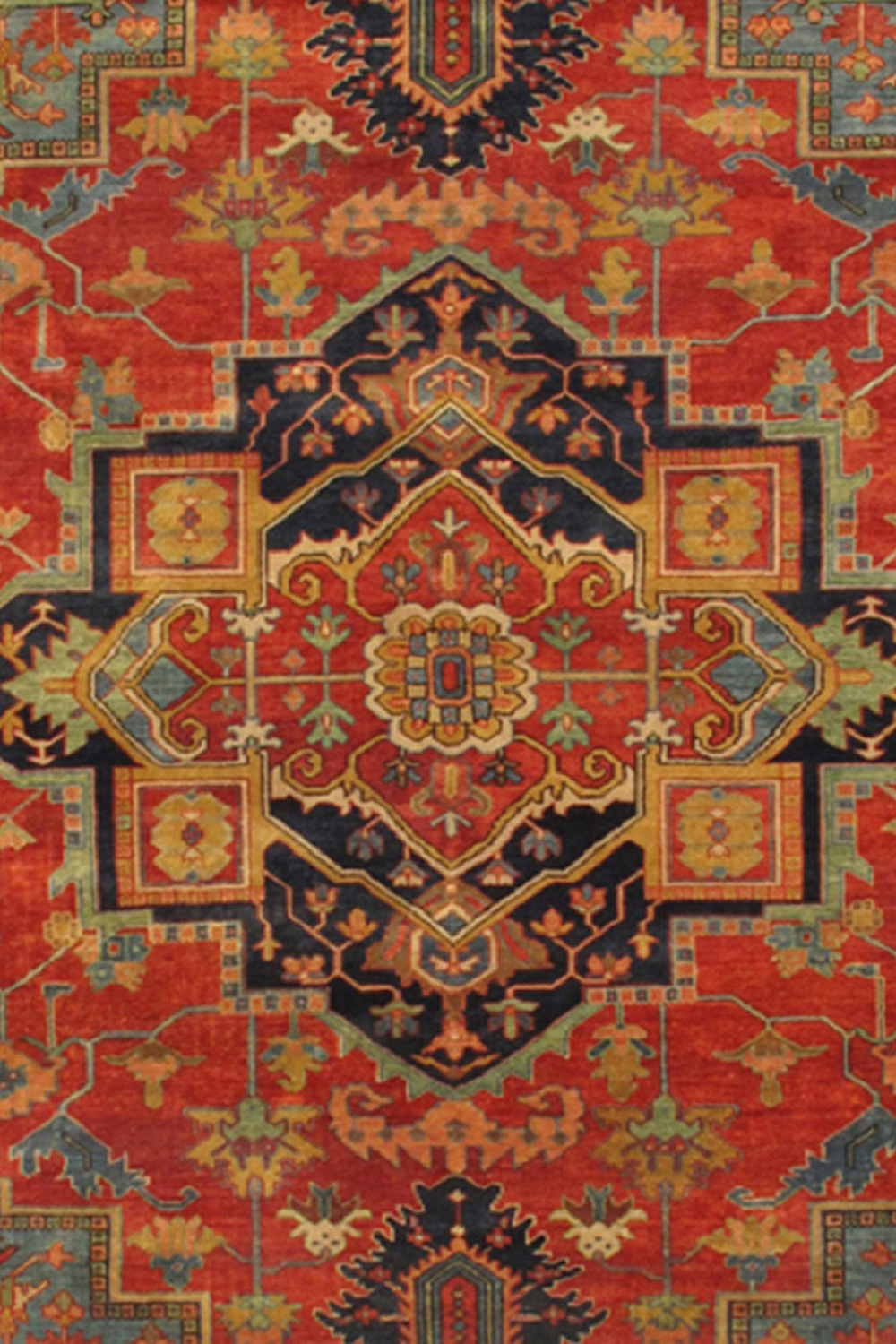 Pasargad Serapi Collection Hand-Knotted Wool Rust Area Rug (PB-5B 14X14) - 164'' x 167''