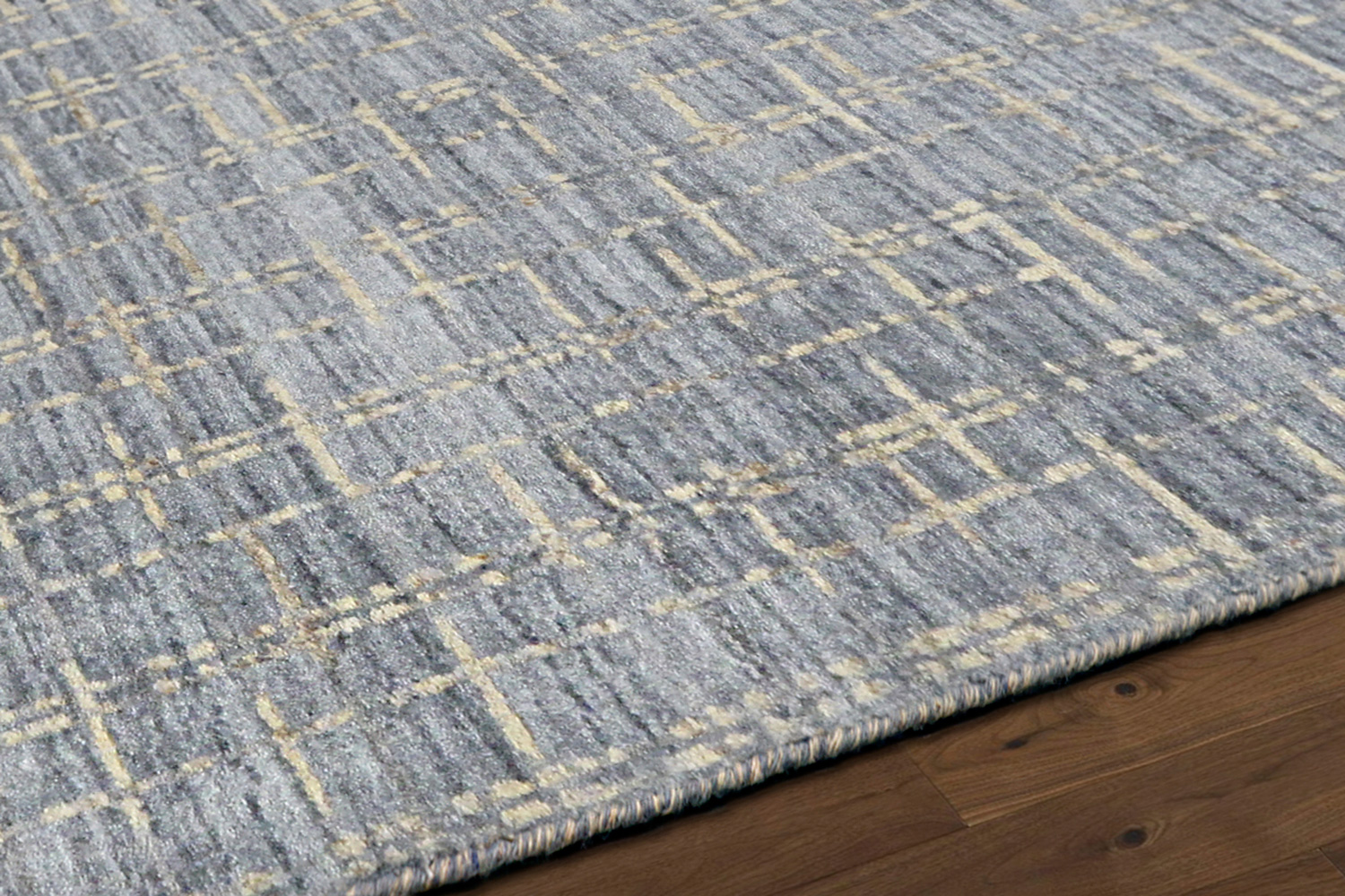 Pasargad Slate Collection Hand-Loomed Silk and Wool Rug (PBFE-01 10X14) - 120'' x 168''