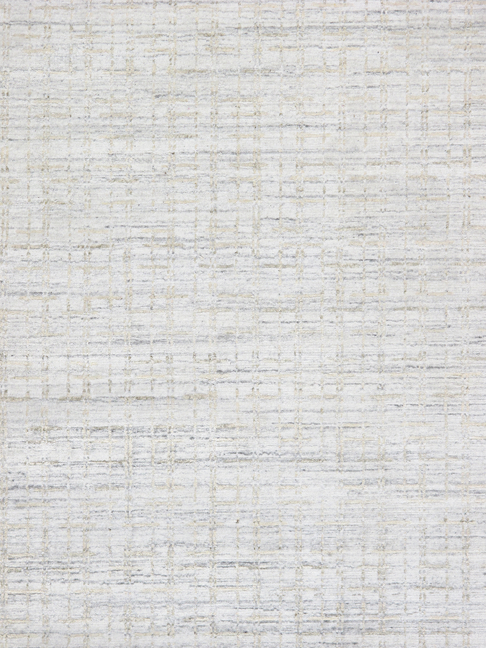 Pasargad - Slate Collection Hand-Loomed Ivory/Beige Bamboo Silk and Wool Area Rug PBFE-02