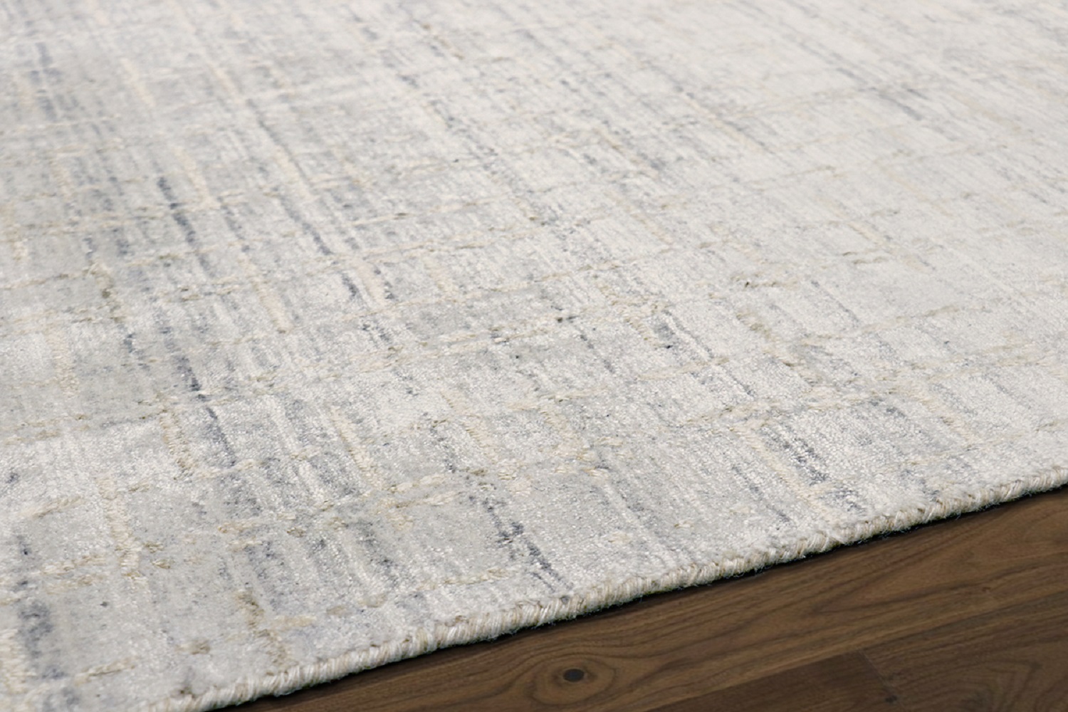 Pasargad Slate Collection Hand-Loomed Bamboo Silk/Wool Area Rug - Ivory/Beige, 144" x 180" (pbfe-02 12x15)