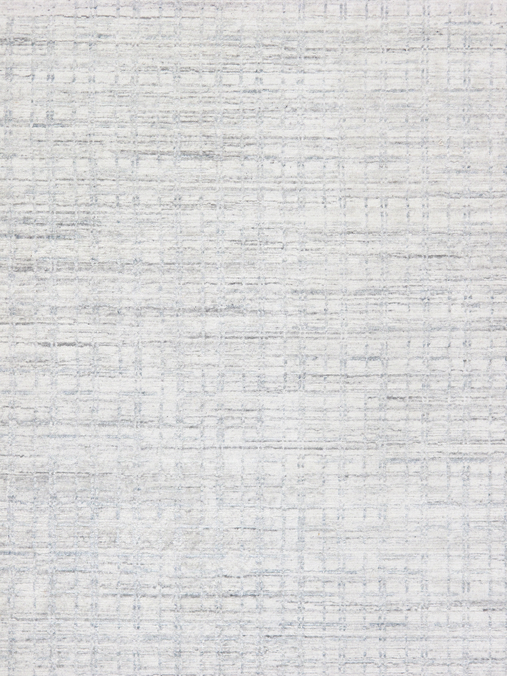 Pasargad - Slate Collection Hand-Loomed Ivory/Blue Bamboo Silk and Wool Area Rug PBFE-03