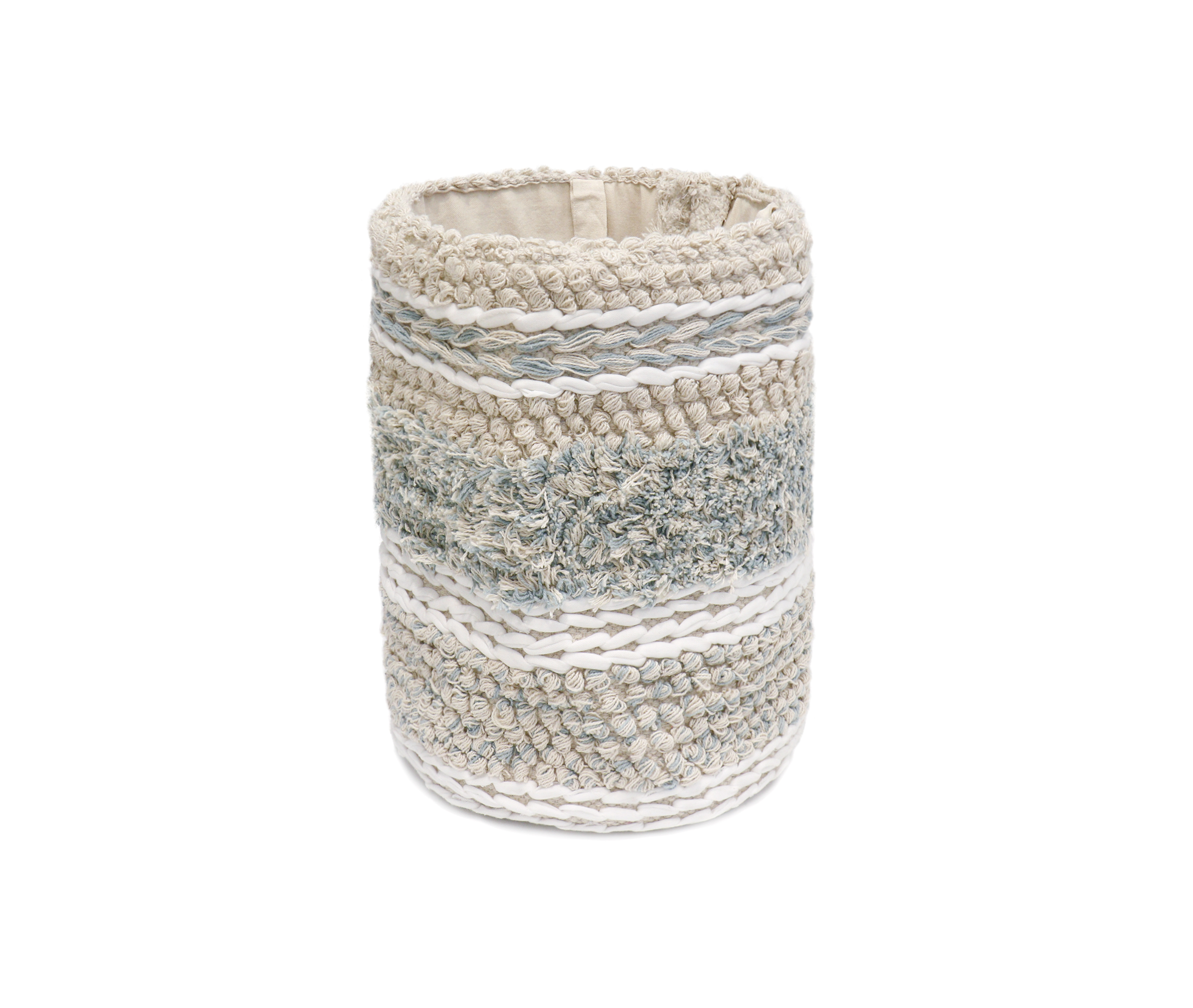 Pasargad Grand Canyon Small Basket - Beige/White, Cotton