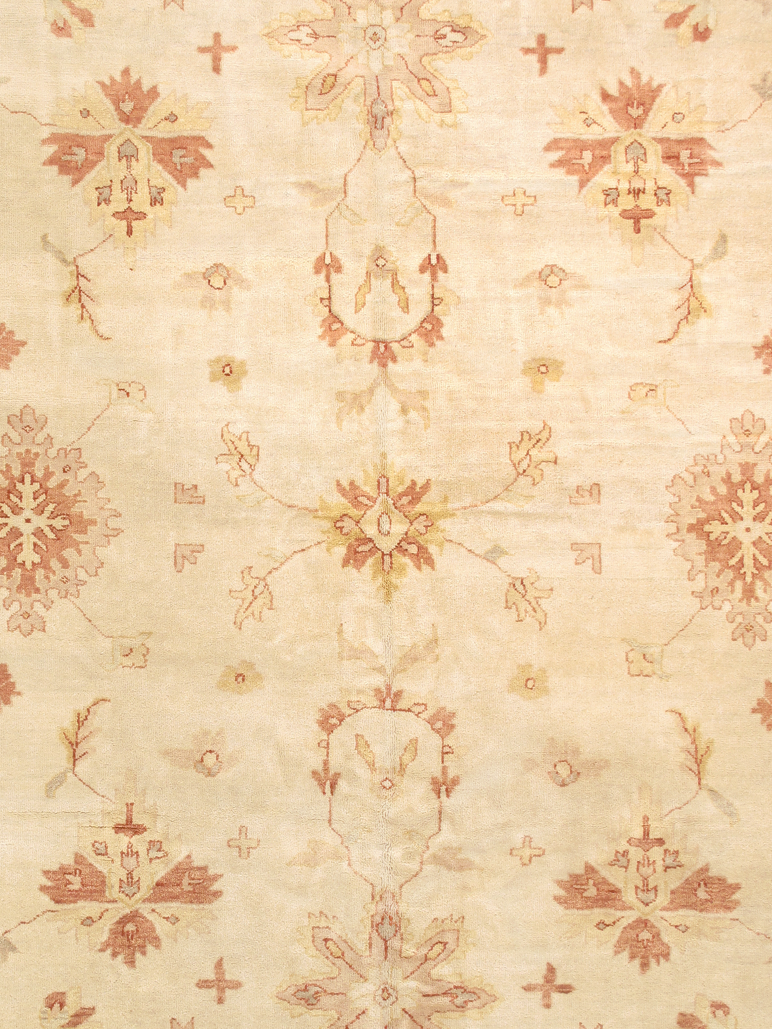 Pasargad - Oushak Collection Hand-Knotted Lamb's Wool Area Rug in Ivory, 141" x 179" (PD-1324 12X15)