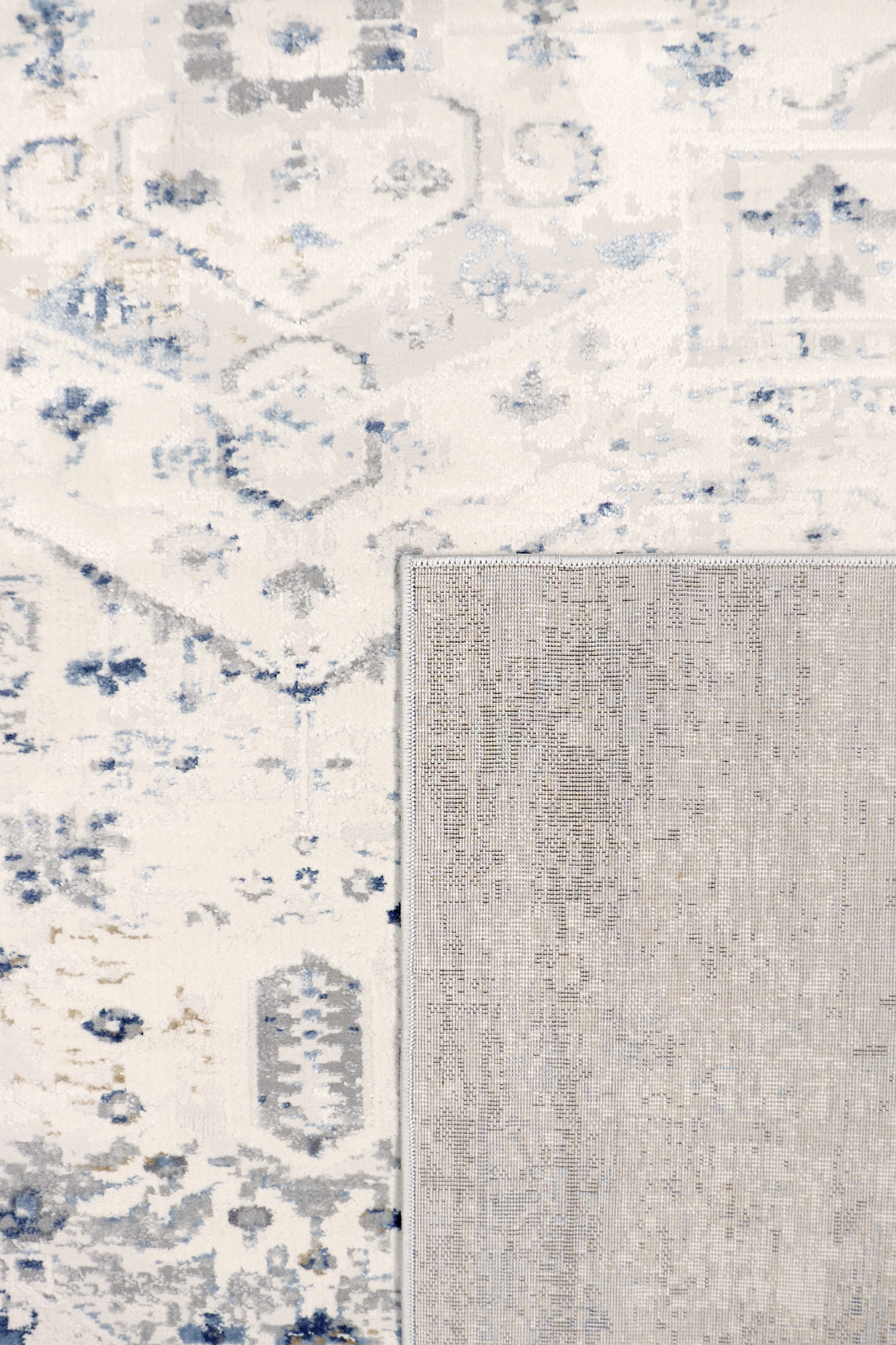 Pasargad Efes Collection Power Loom Polypropylene/Polyester Area Rug - L. Gray/L. Blue, 144" x 180" (pd-169b 12x15)