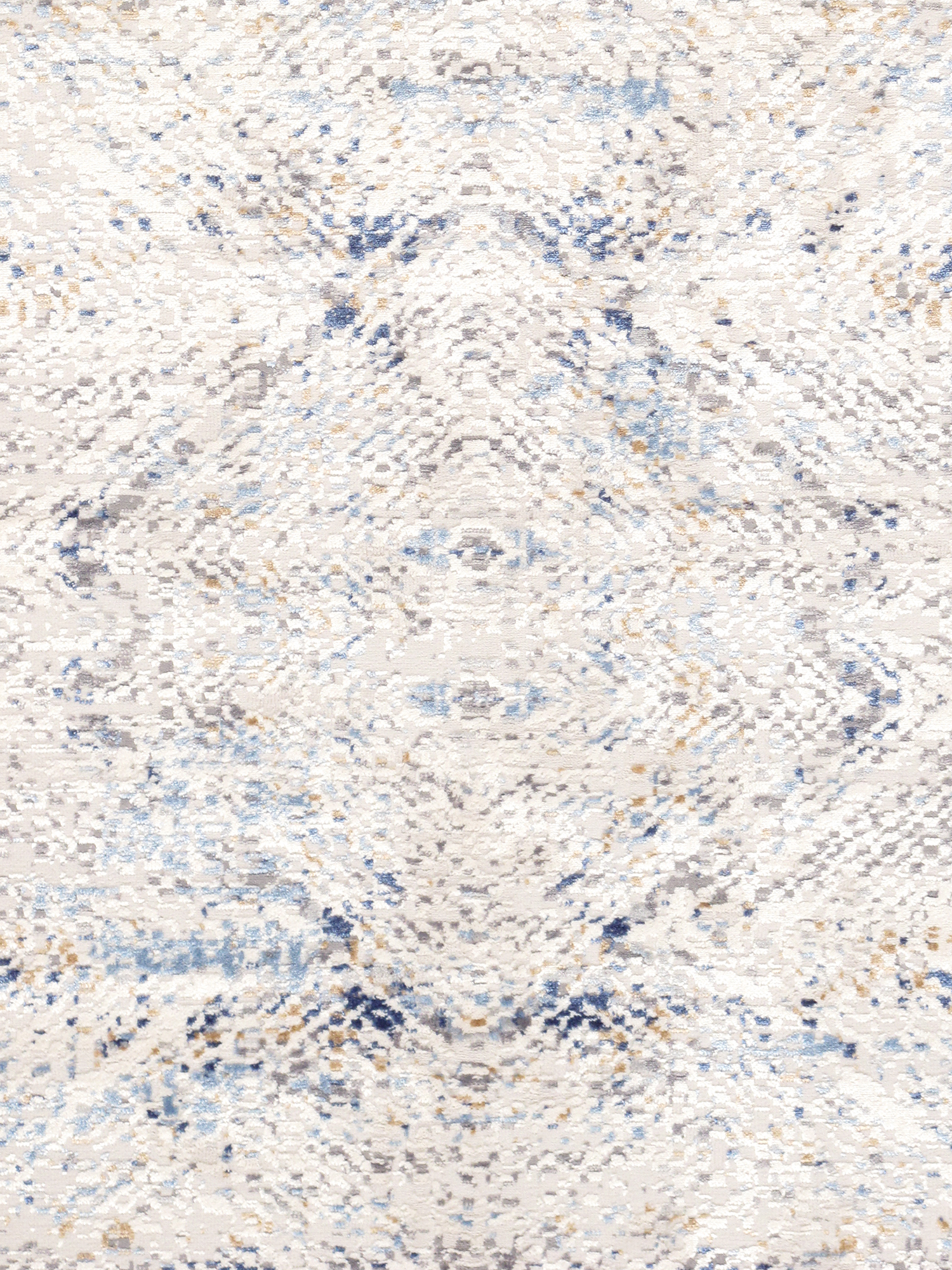 Pasargad Efes Collection Power Loom Polypropylene/Polyester Area Rug - L. Gray/L. Blue, 114" x 162" (pd-189b 10x14)