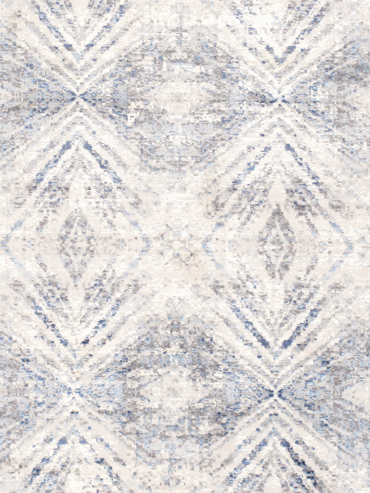 Pasargad Efes Collection Power Loom Polypropylene/Polyester Area Rug - L. Gray/L. Blue, 114" x 162" (pd-193b 10x14)