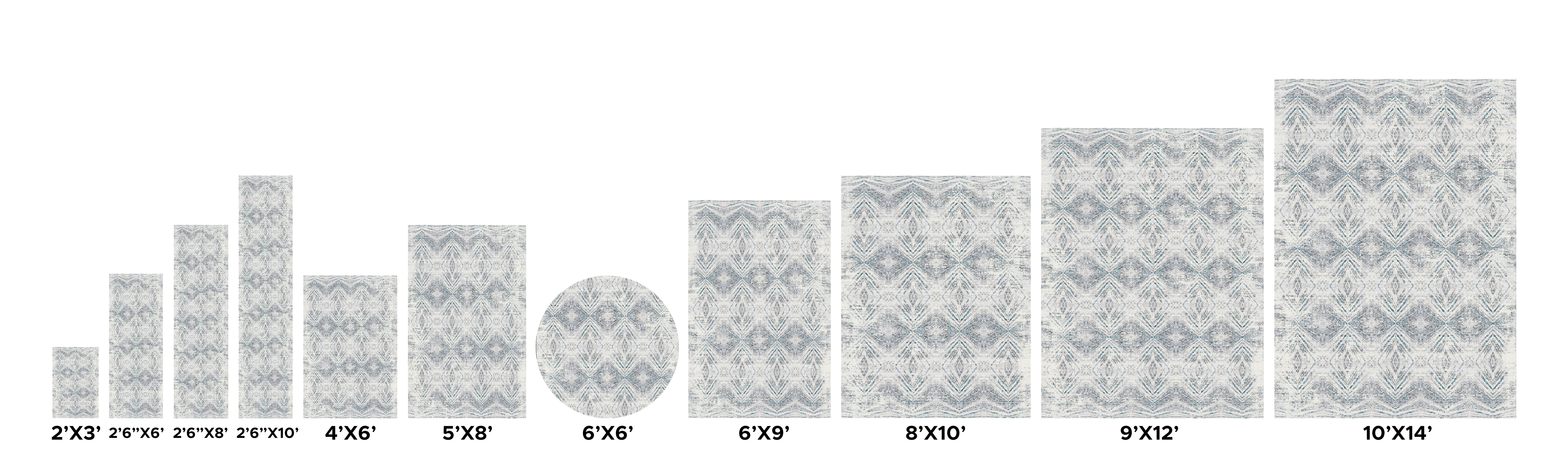 Pasargad Efes Collection Power Loom Polypropylene/Polyester Area Rug - L. Gray/L. Blue, 144" x 180" (pd-193b 12x15)