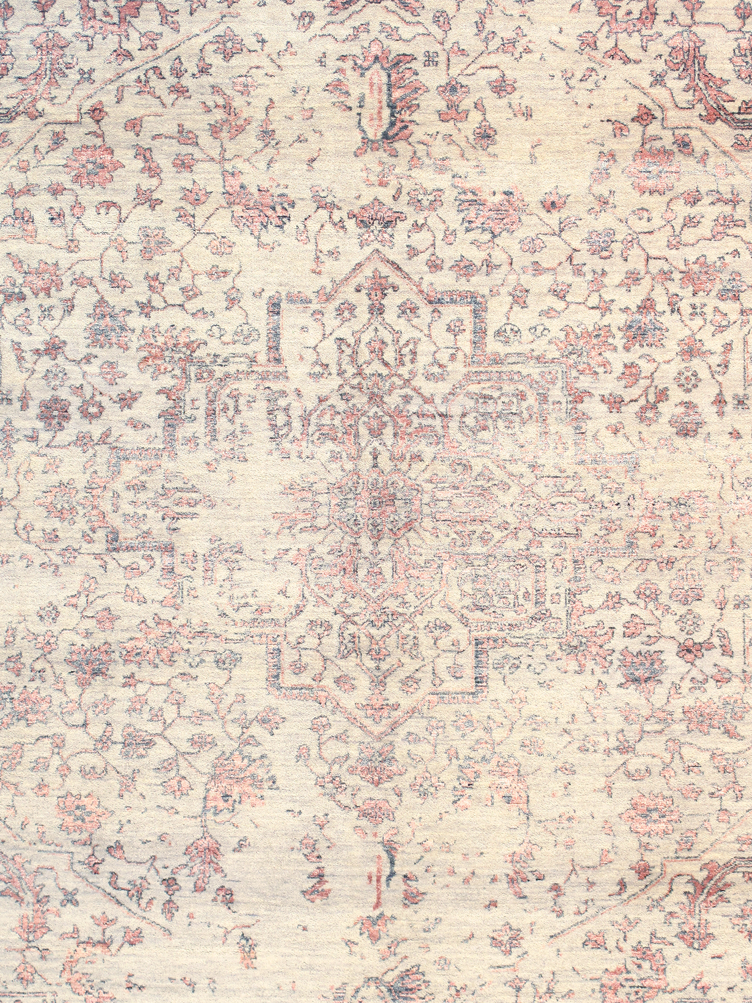 Pasargad - Transitional Collection Hand-Knotted Bamboo Silk/Wool Area Rug in Silver/Copper, 97" x 119" (pdc-2498 8x10)