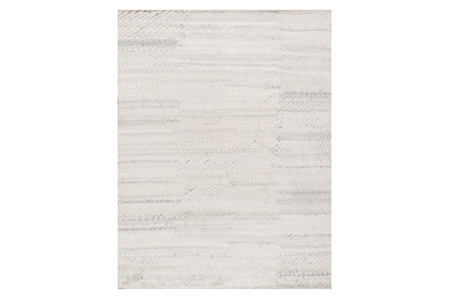 Pasargad - Vogue Collection Hand-Knotted Ivory/Silver Wool Area Rug PDR-2