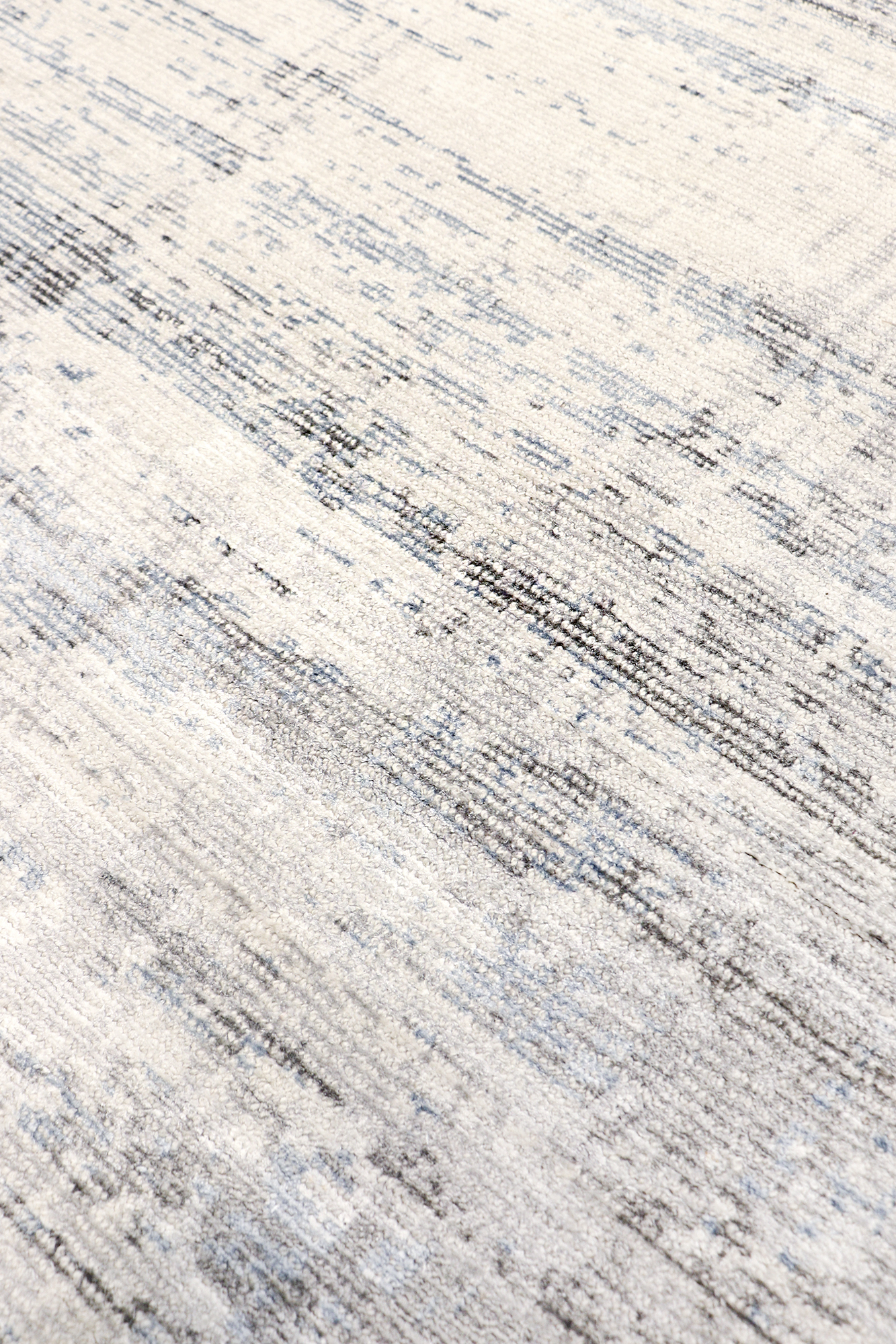 Pasargad - Modern Collection Hand-Loomed Bamboo Silk/Wool Area Rug in Silver/Blue, 144" x 180" (pel-47 12x15)