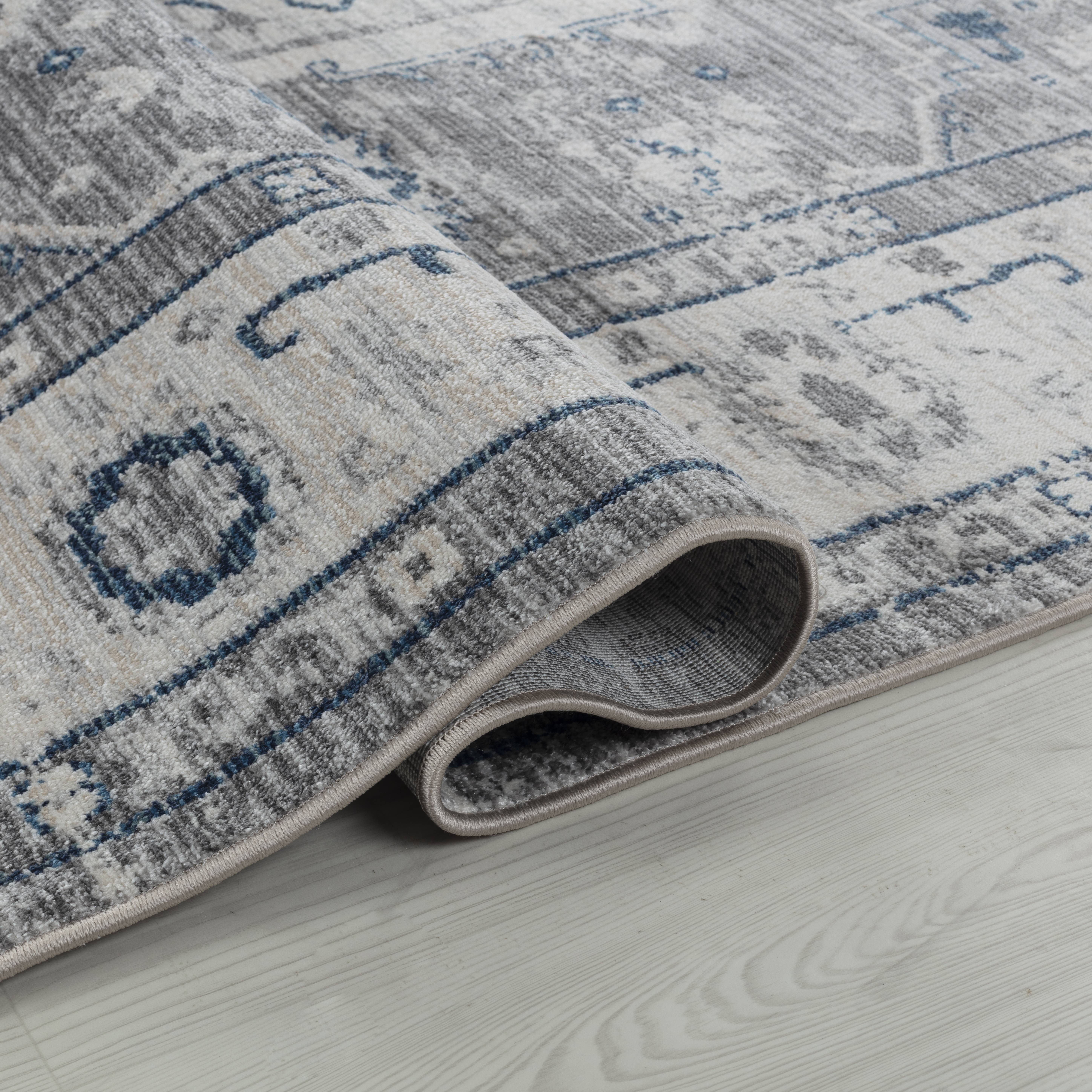 Pasargad Heritage Collection Power Loom Polypropylene/Polyester Area Rug - Gray/Ivory, 144" x 180" (pfh-02G 12x15)