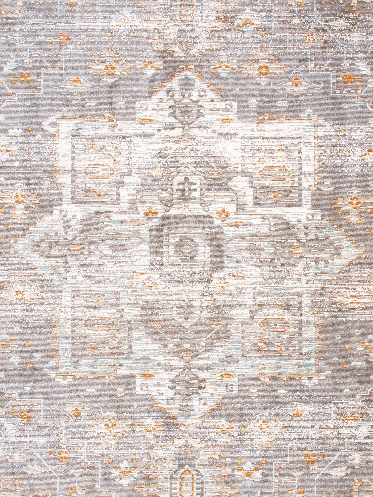 Pasargad - Heritage Collection Power-Loomed Polypropylene/Polyester Area Rug in Gray/Ivory, 120" x 168" (pfh-02sil 10x14)