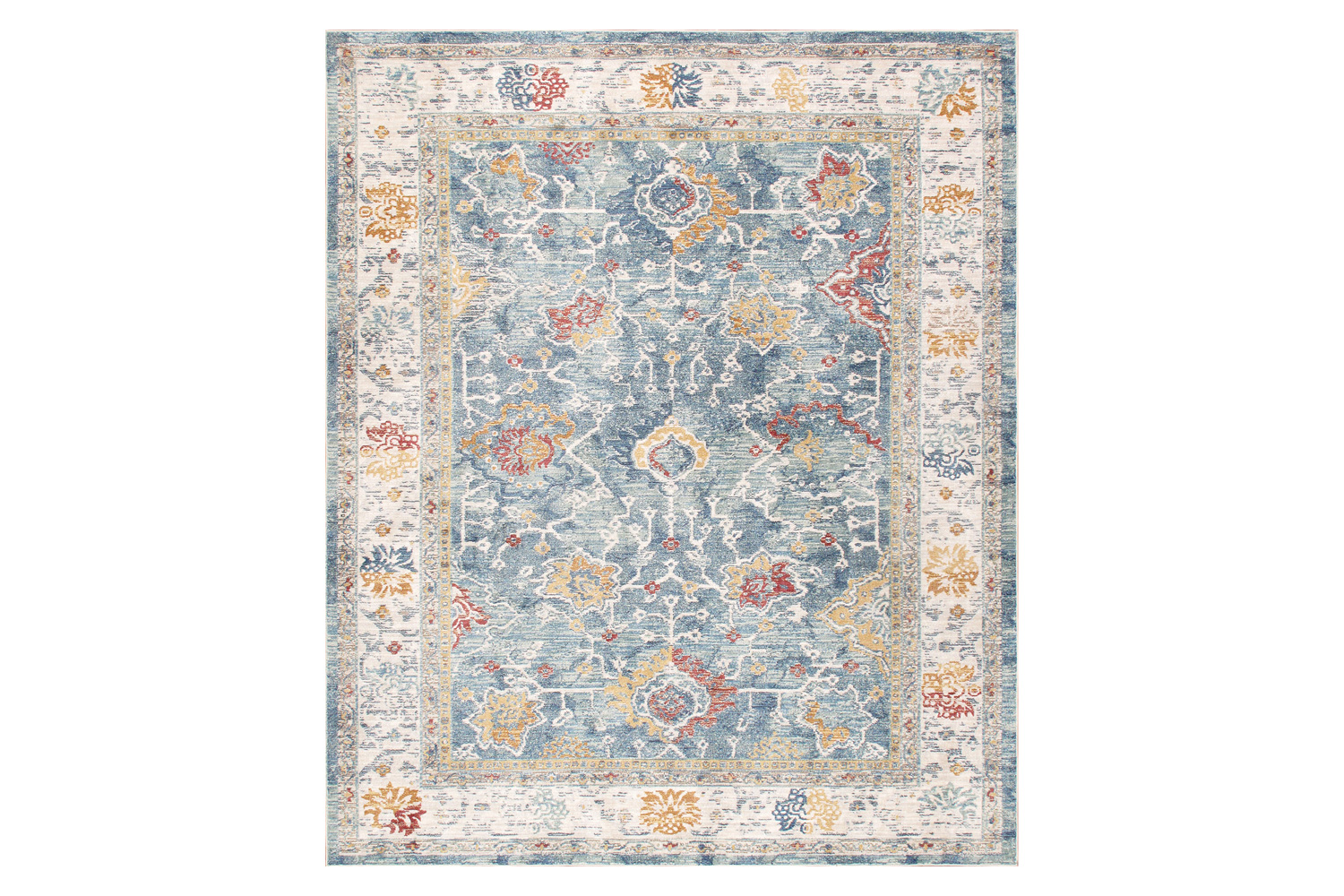 Pasargad - Heritage Collection Power Loom L.Blue and Beige Area Rug PFH-04