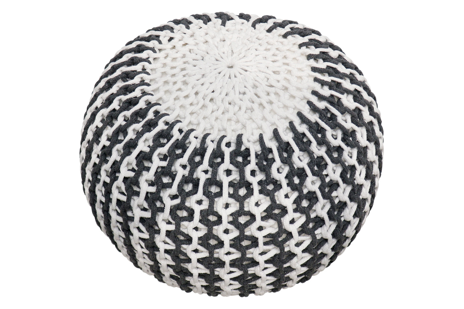 Pasargad - Santorini Cotton Pouf (PJO-3951)