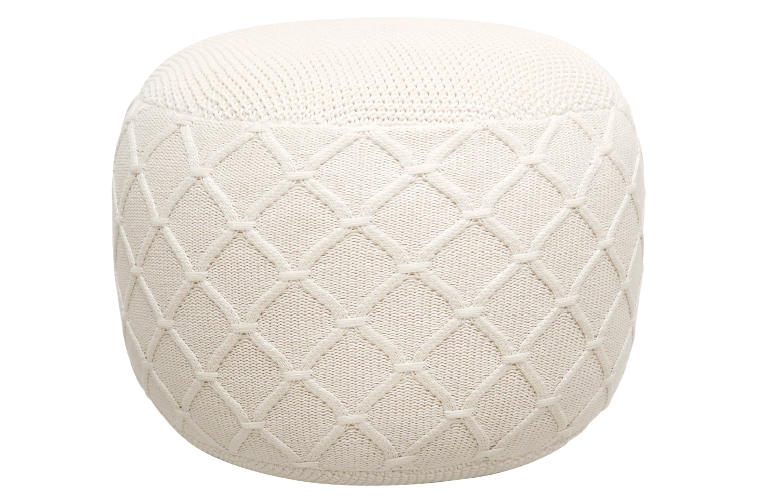 Pasargad - Santorini Collection Cotton Pouf