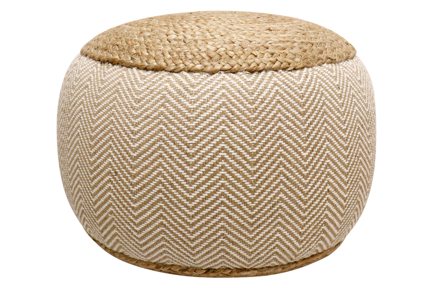 Pasargad - Santorini Cotton and Jute Pouf PJO-5967L