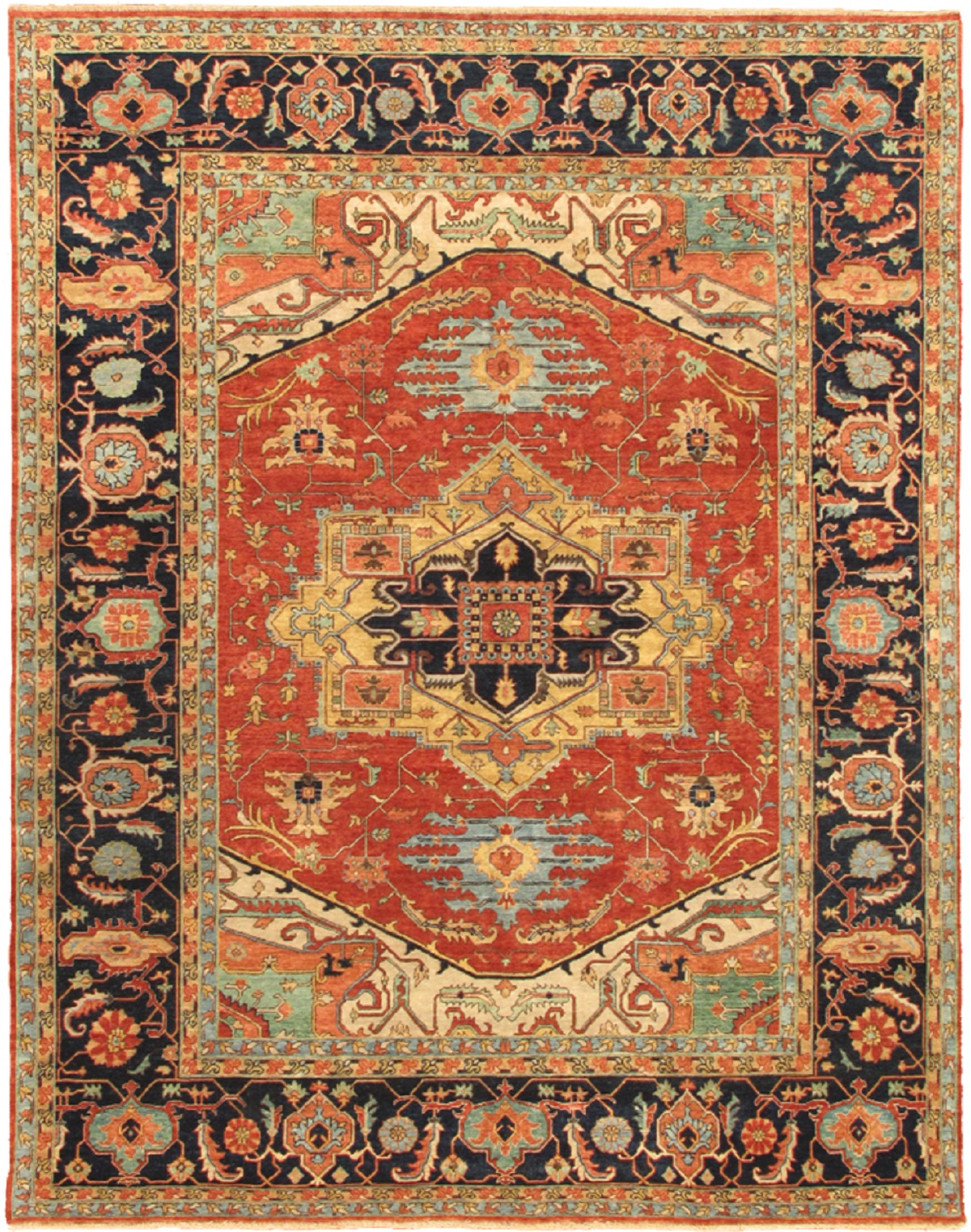 Pasargad - Serapi Collection Hand-Knotted Lamb's Wool Area Rug PJR-4