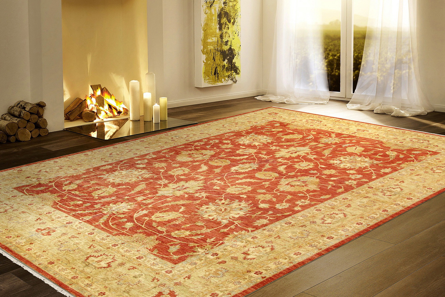 Pasargad - Ferehan Collection Hand-Knotted Lamb's Wool Area Rug 143'' x 183'' (PKB-1283 12X15)