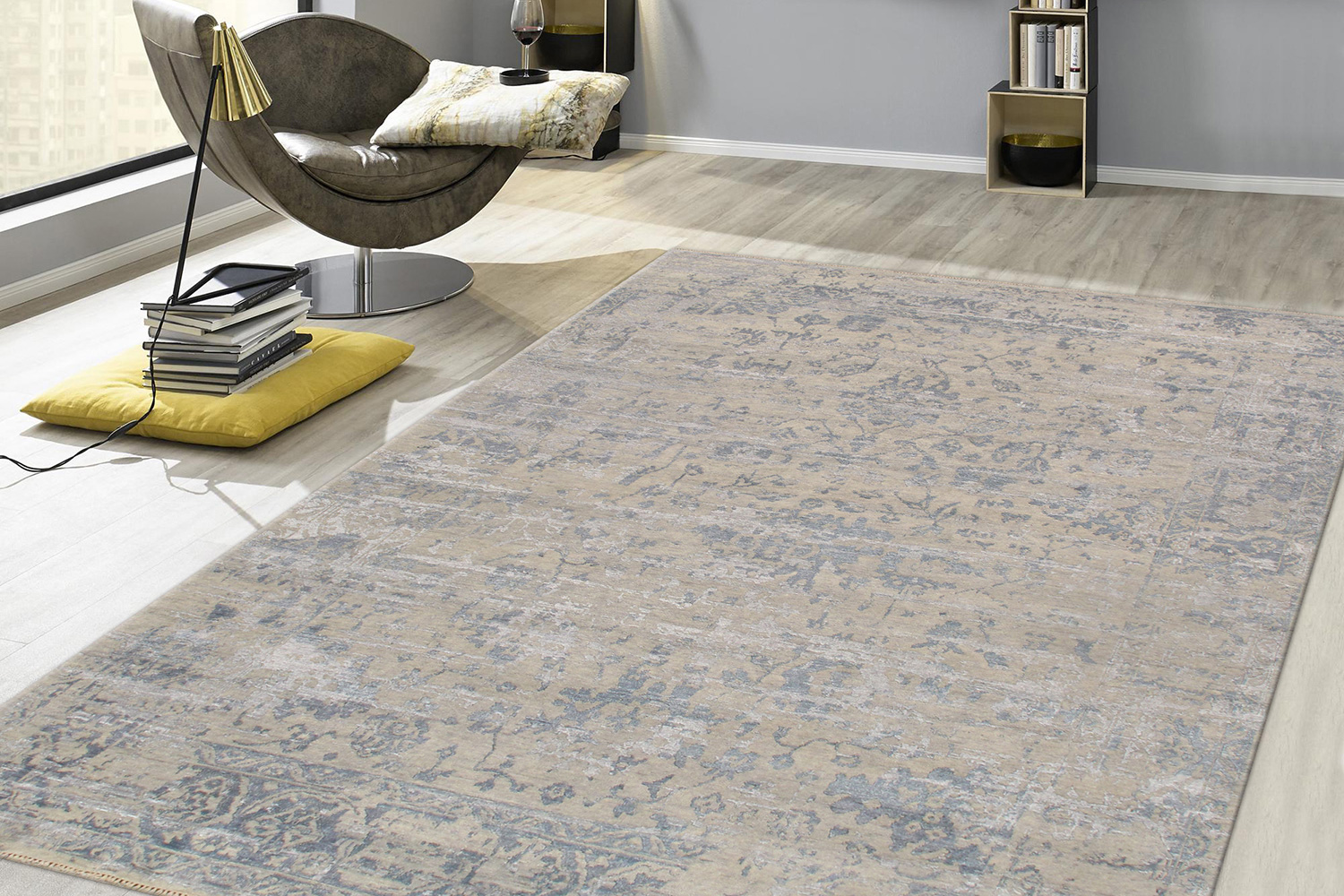 Pasargad - Transitional Collection Hand-Knotted Silk and Wool Area Rug 95'' x 118'' (PKRZ-40 8X10)