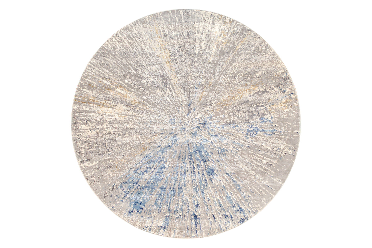 Pasargad - Starburst Design Power Loom White Area Rug PL-694D