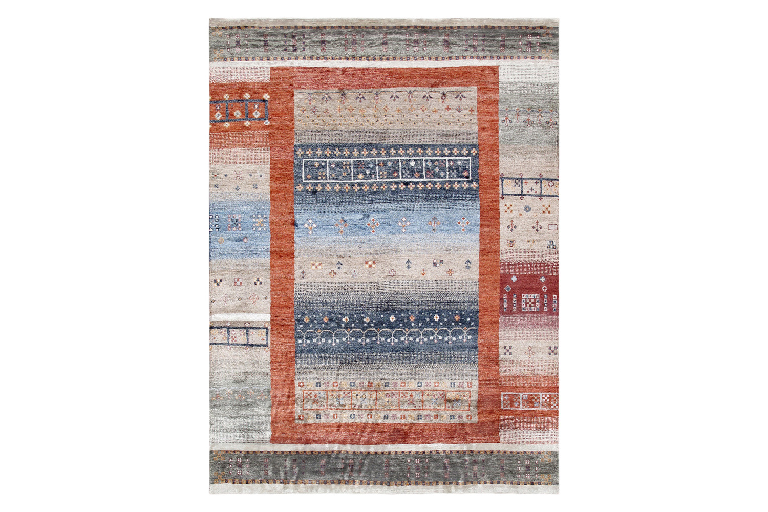 Pasargad - Gabbeh Collection Hand-Knotted Silk Area Rug PLR-07