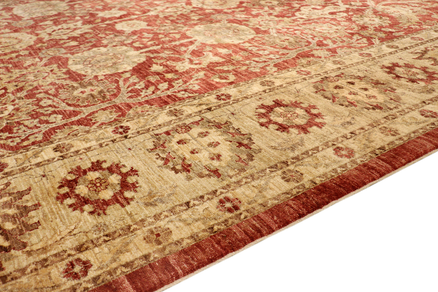 Pasargad Ferehan Collection Hand-Knotted Lamb's Wool Area Rug (PMG-301 RUST 9X12) - 109'' x 144''