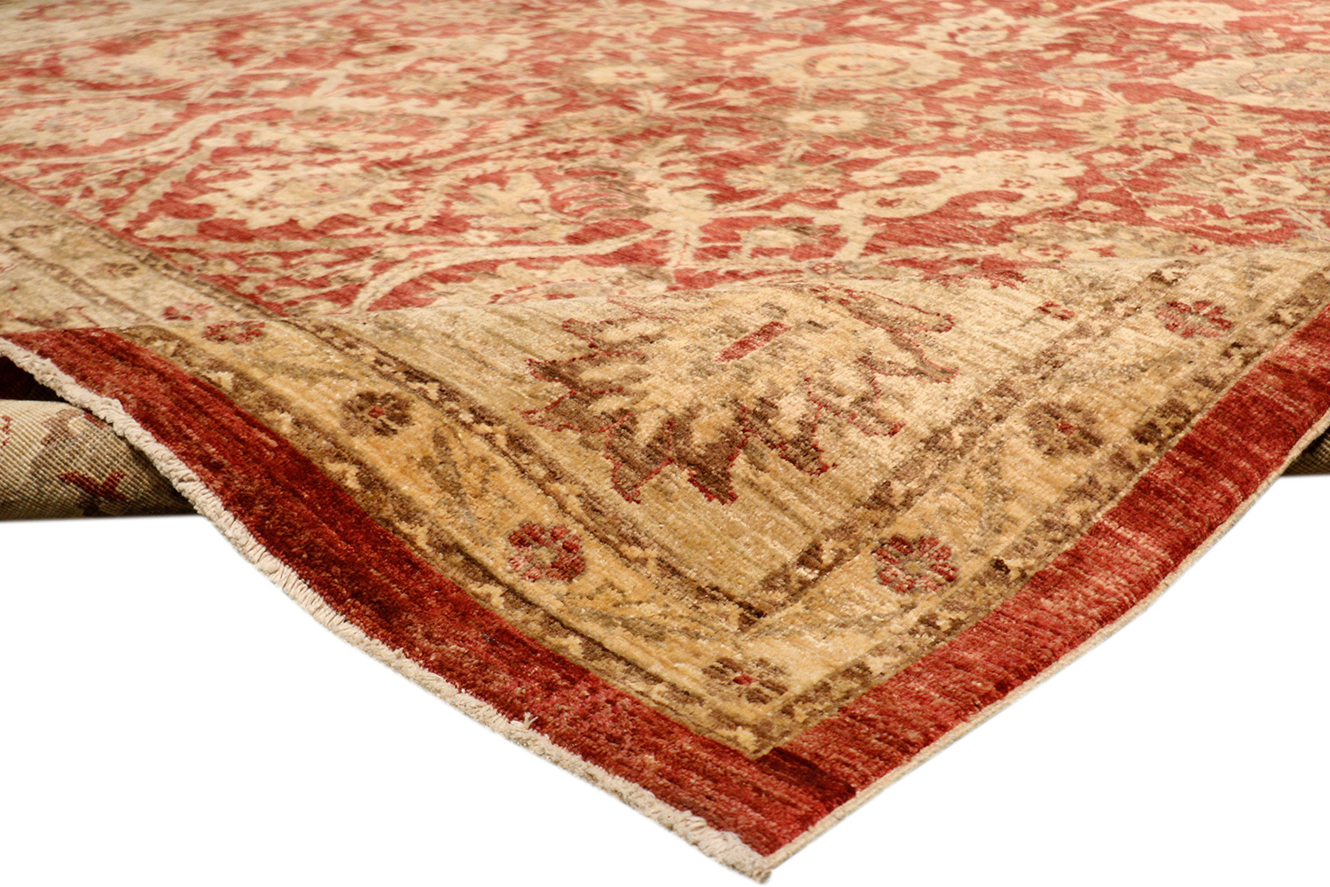 Pasargad Ferehan Collection Hand-Knotted Lamb's Wool Area Rug (PMG-301 RUST 9X12) - 109'' x 144''