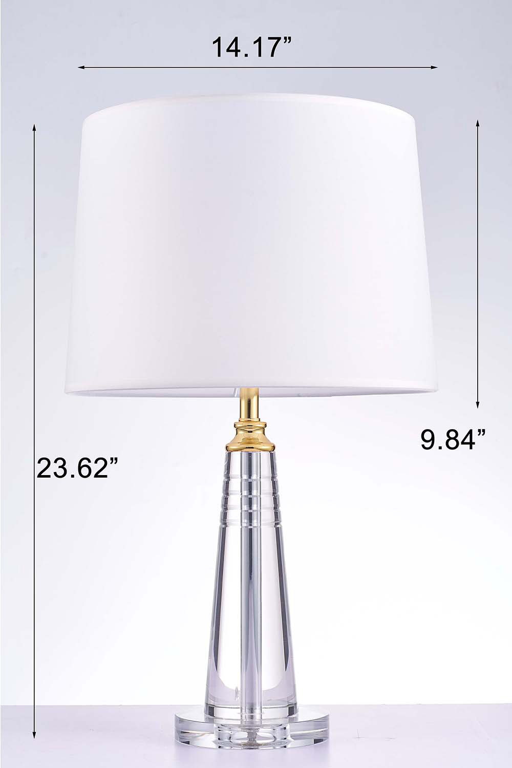 Pasargad - Modus Collection Metal and Crystal Table Lamp Lights