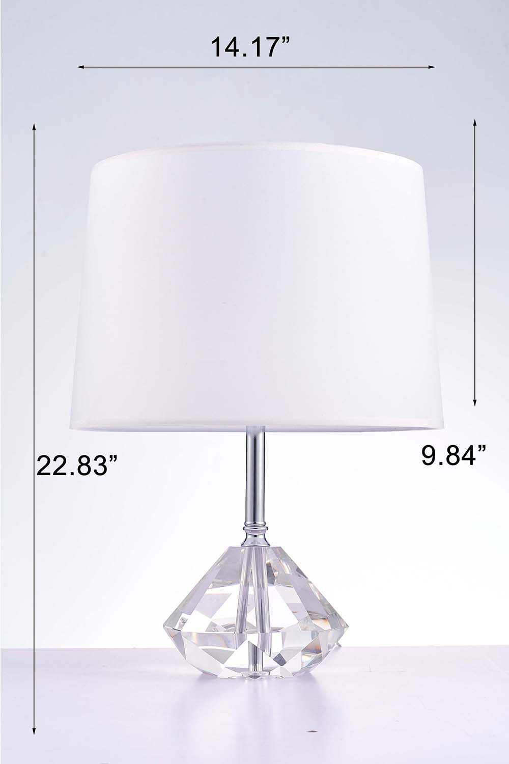 Pasargad - Tortona Collection Metal and Crystal Table Lamp Lights