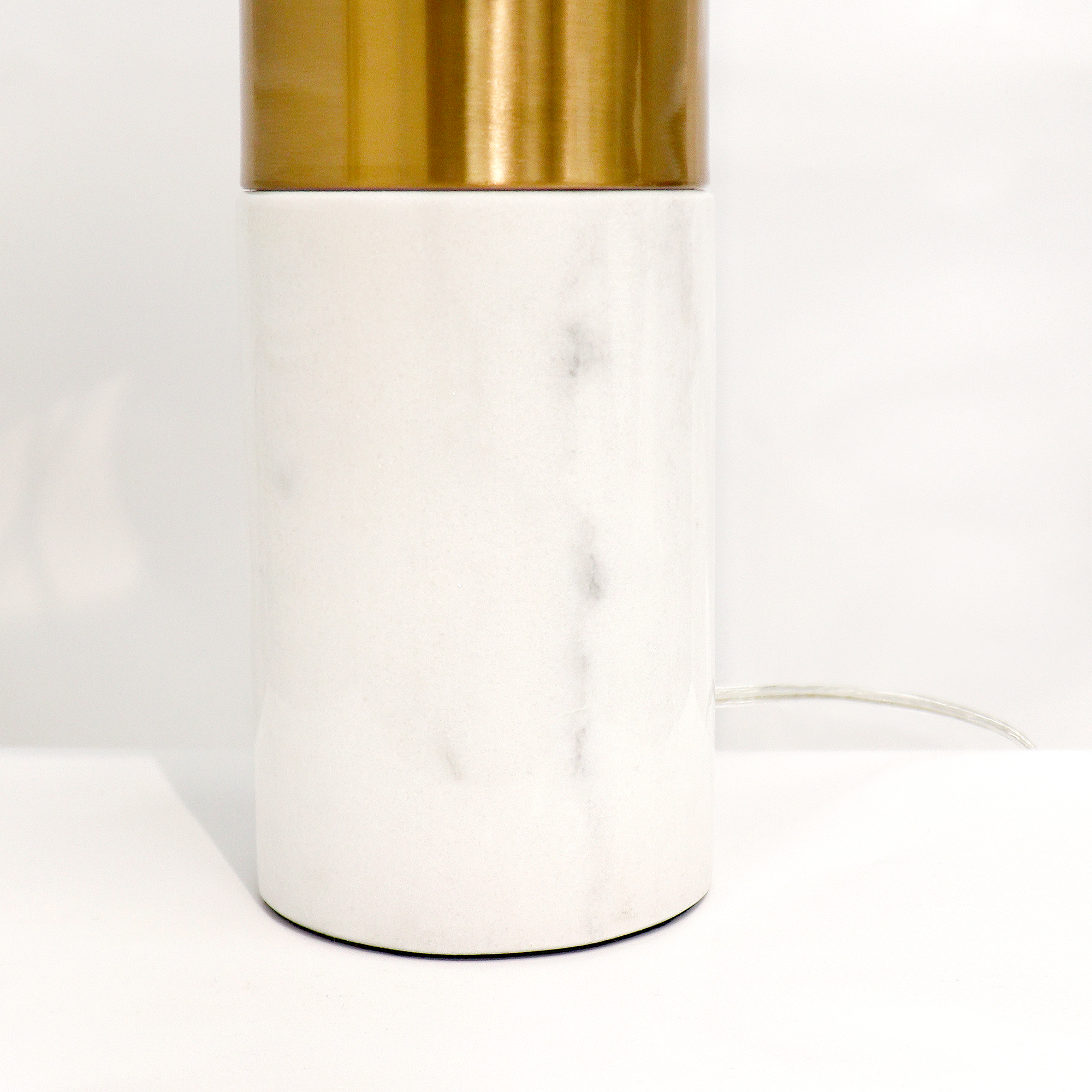 Pasargad - Rhoda Table Lamp in White/Gold, Marble