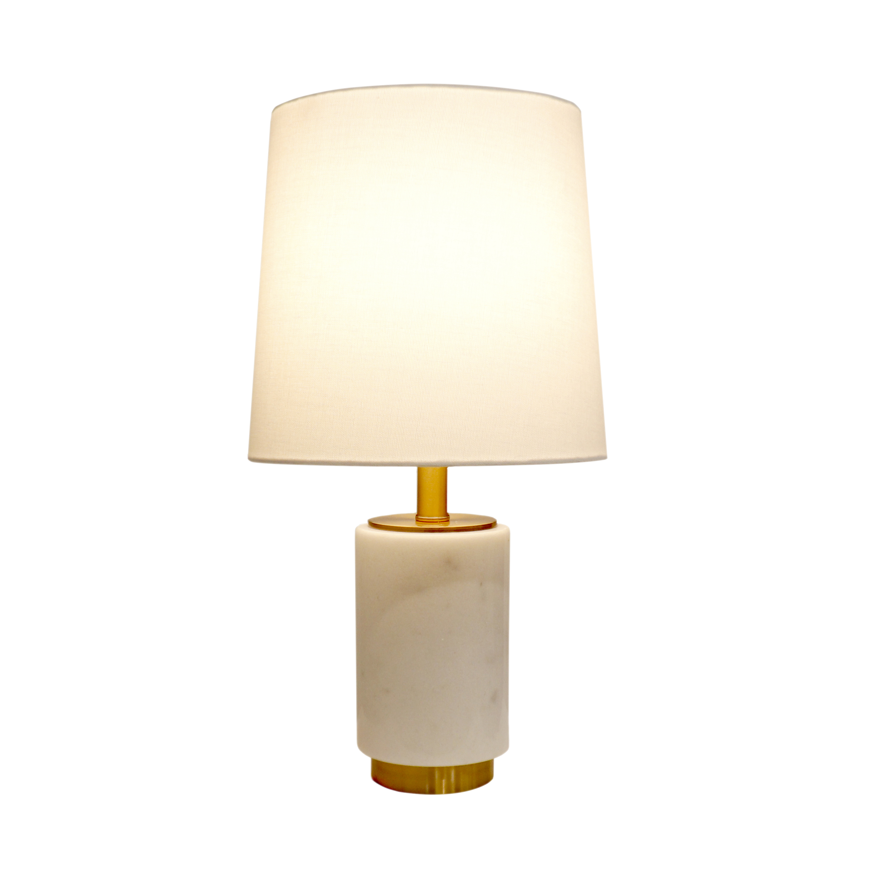 Pasargad - Leon Table Lamp in White/Gold, Marble