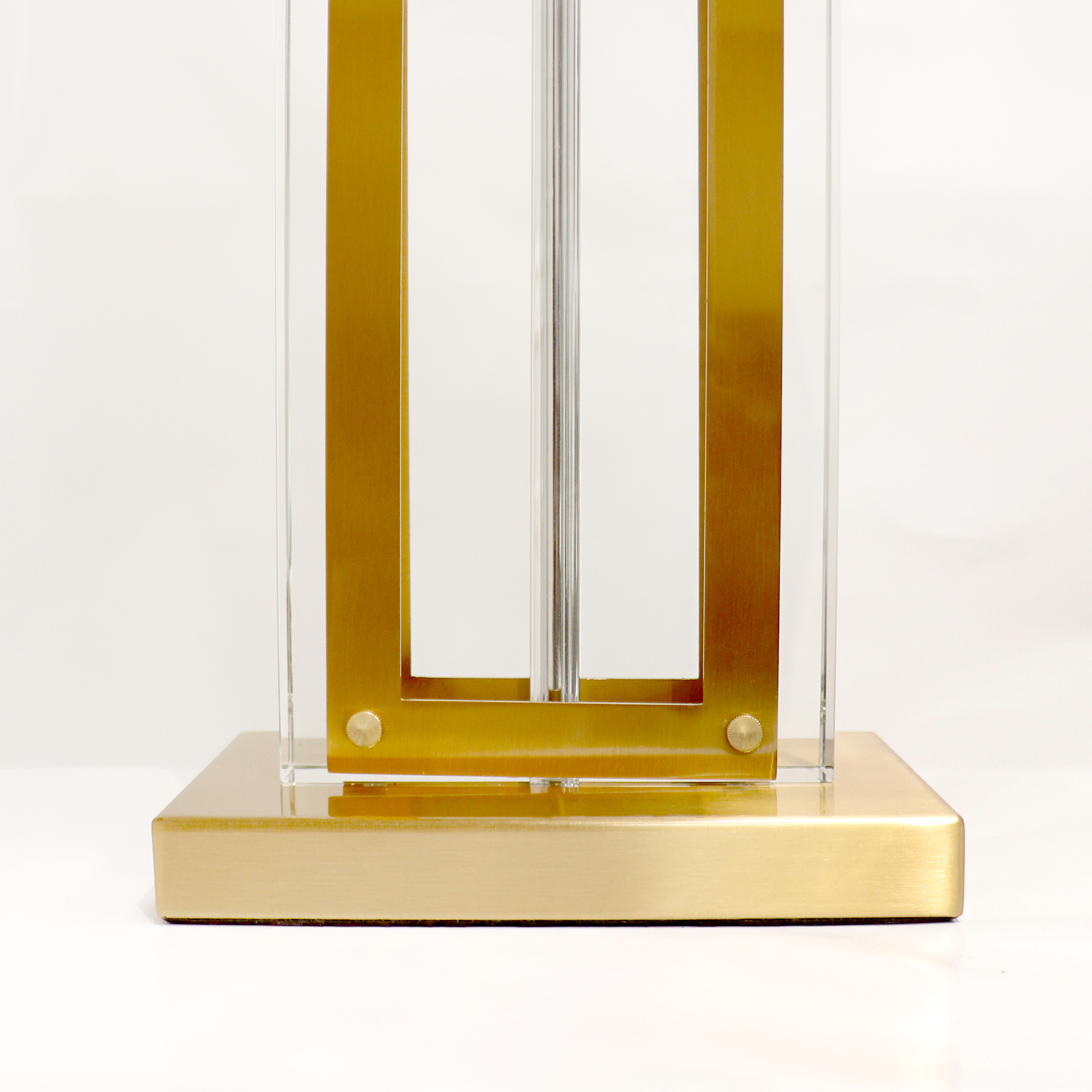 Pasargad - Astoria Table Lamp in Clear/Gold, Glass/Steel