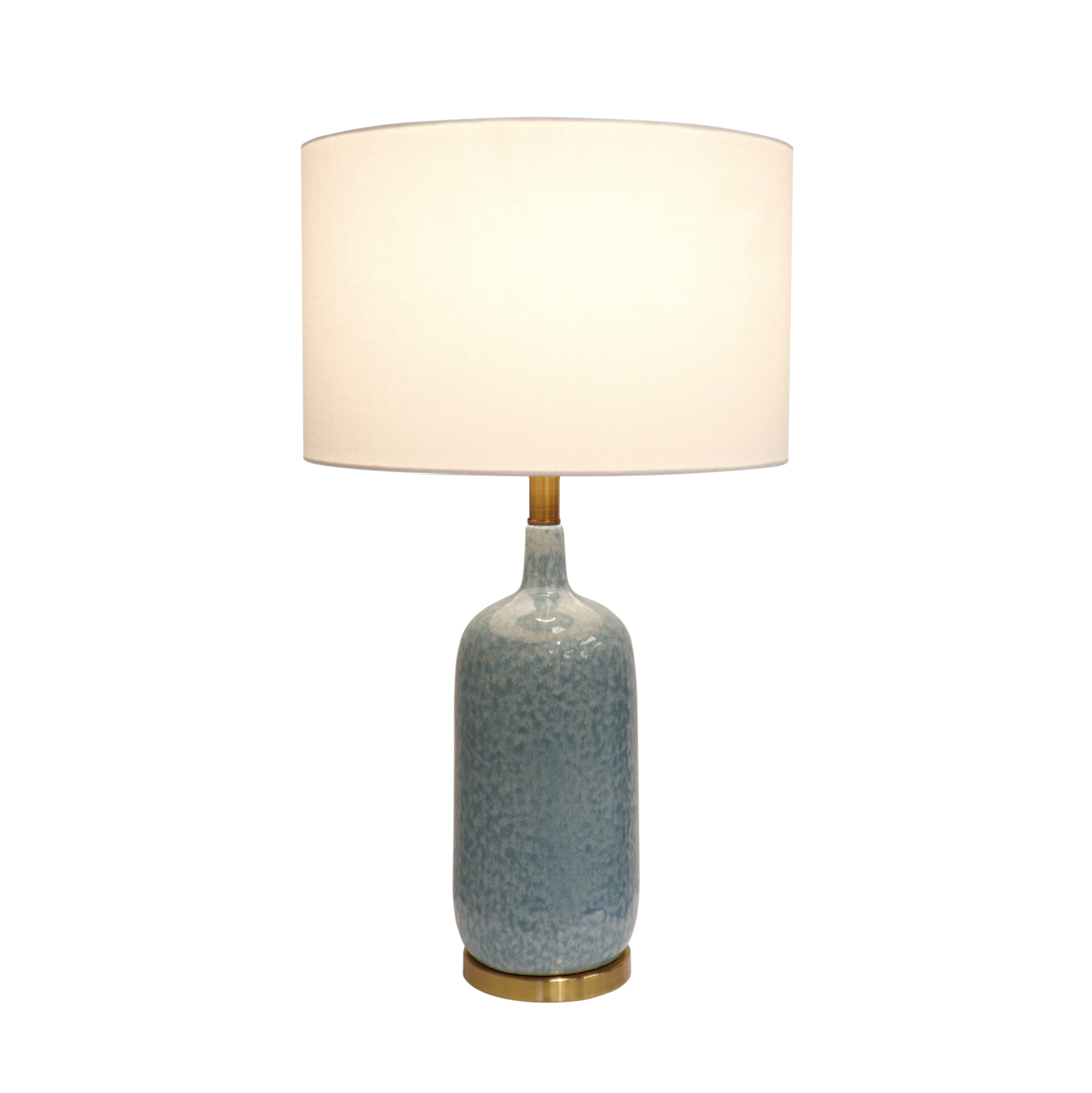 Pasargad - Tucson Table Lamp in Blue/Gold, Ceramic