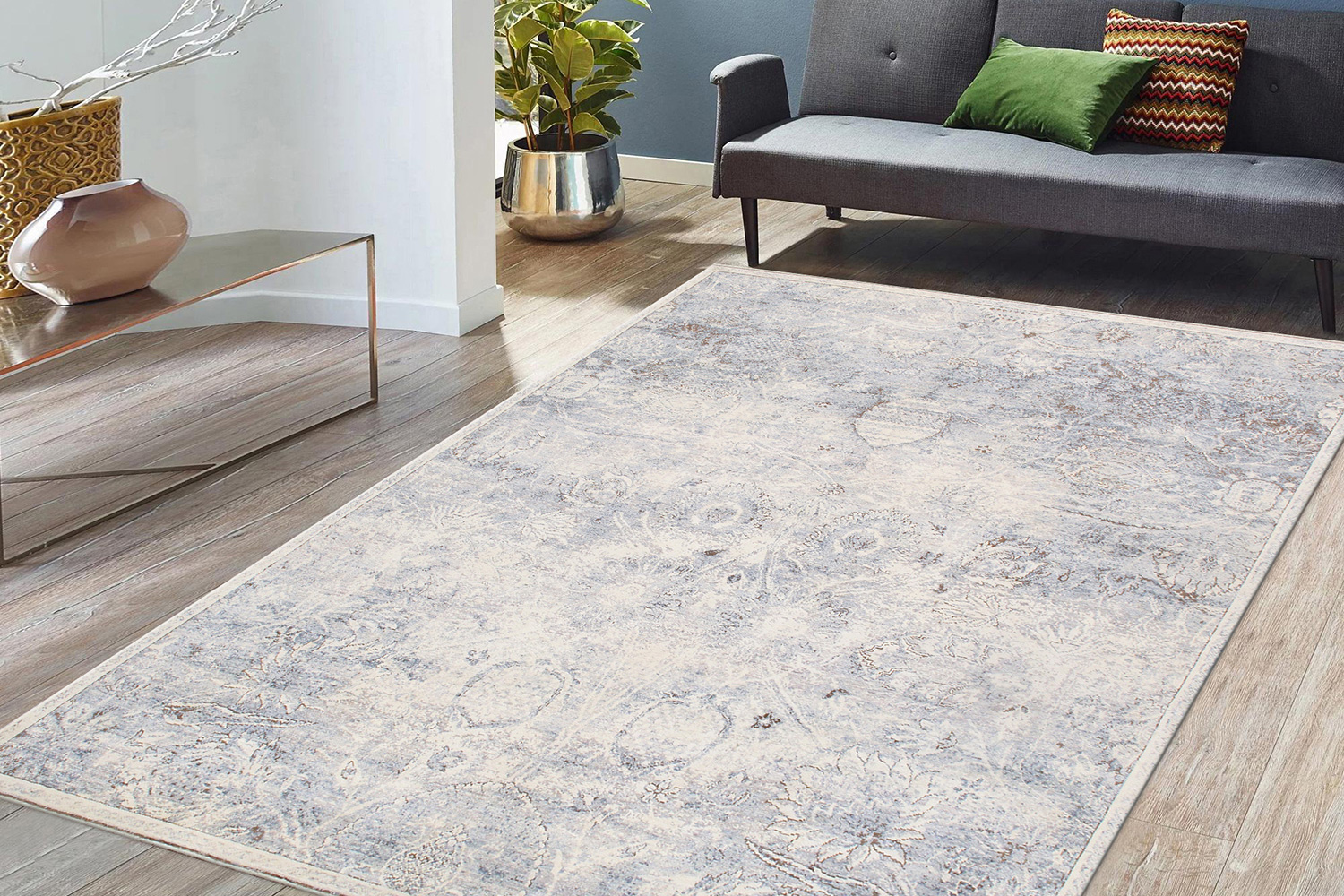 Pasargad - Transitiona Collection Hand-Knotted Silk and Wool Area Rug 95'' x 118'' (PNCP-1866 8X10)