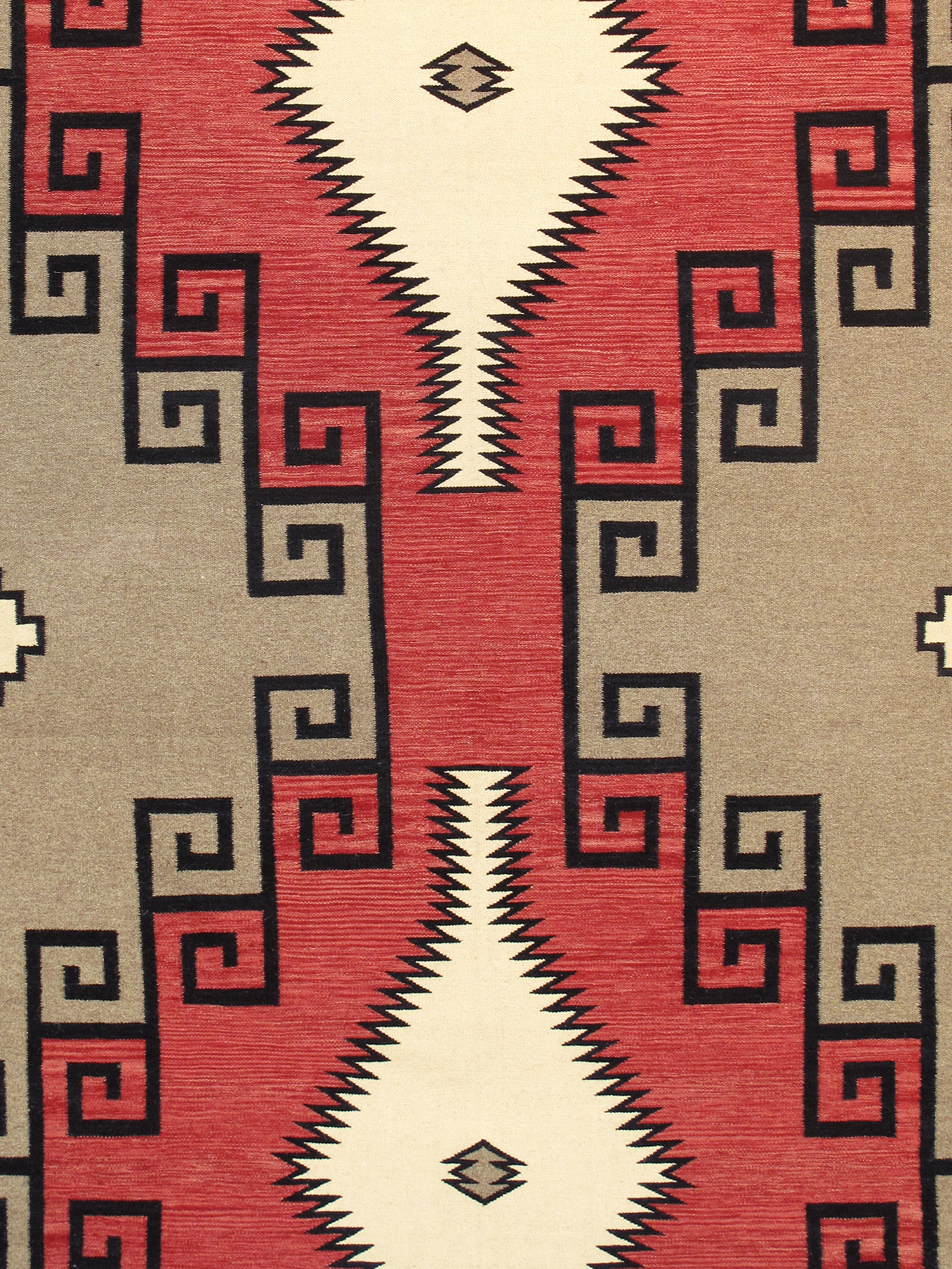 Pasargad Tuscany Collection Flatweave Wool Area Rug - Mocha/Black, 110" x 141" (PNT-237 9x12)