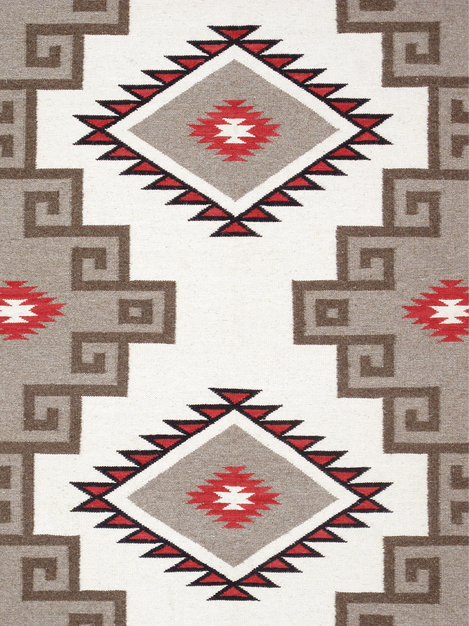 Pasargad - Tuscany Collection Flatweave Wool Area Rug in Mocha/Black, 73" x 108" (PNT-290 6x9)