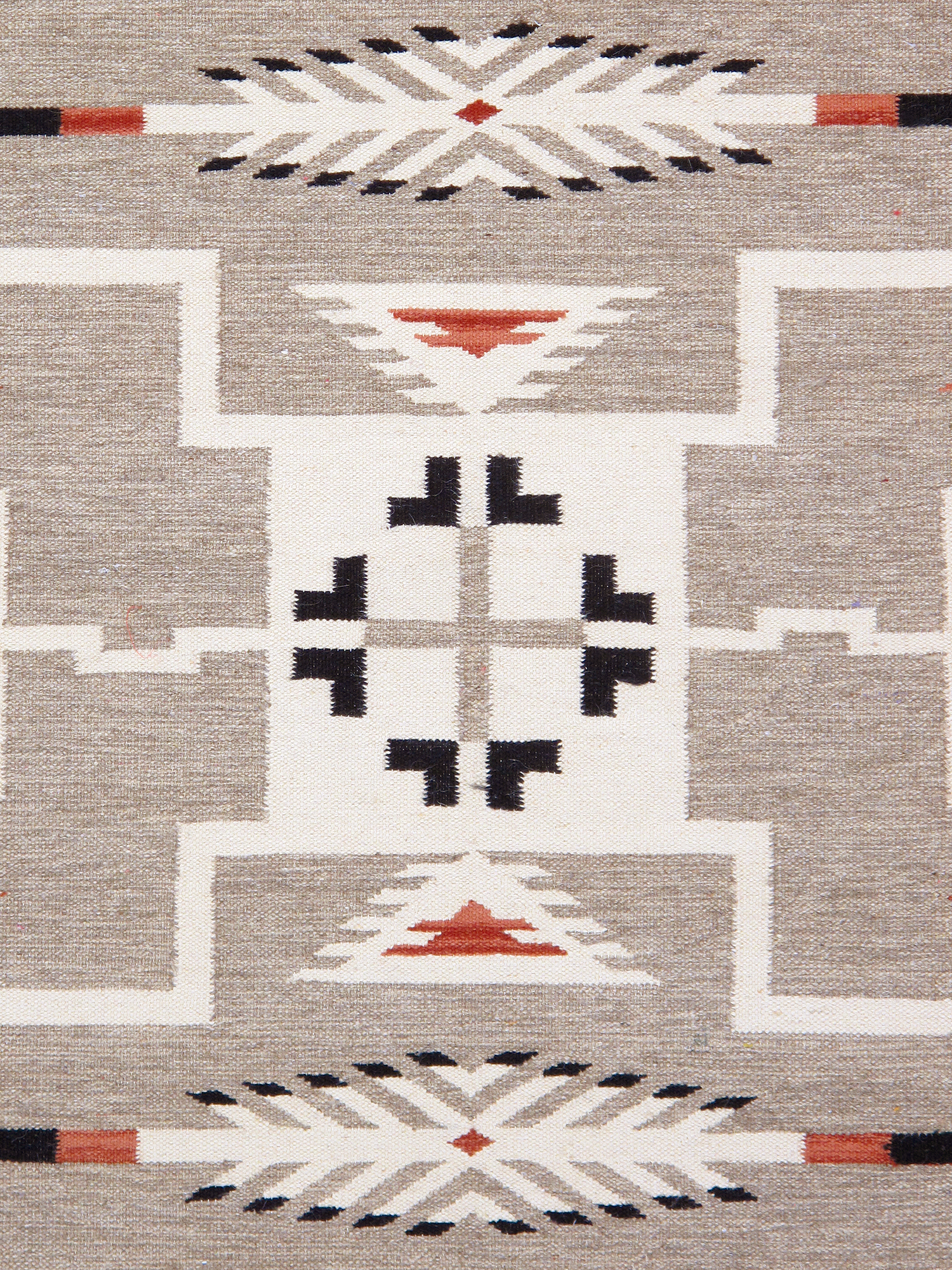 Pasargad - Tuscany Collection Flatweave Wool Area Rug in Mocha/Black, 106" x 147" (PNT-299 9x12)