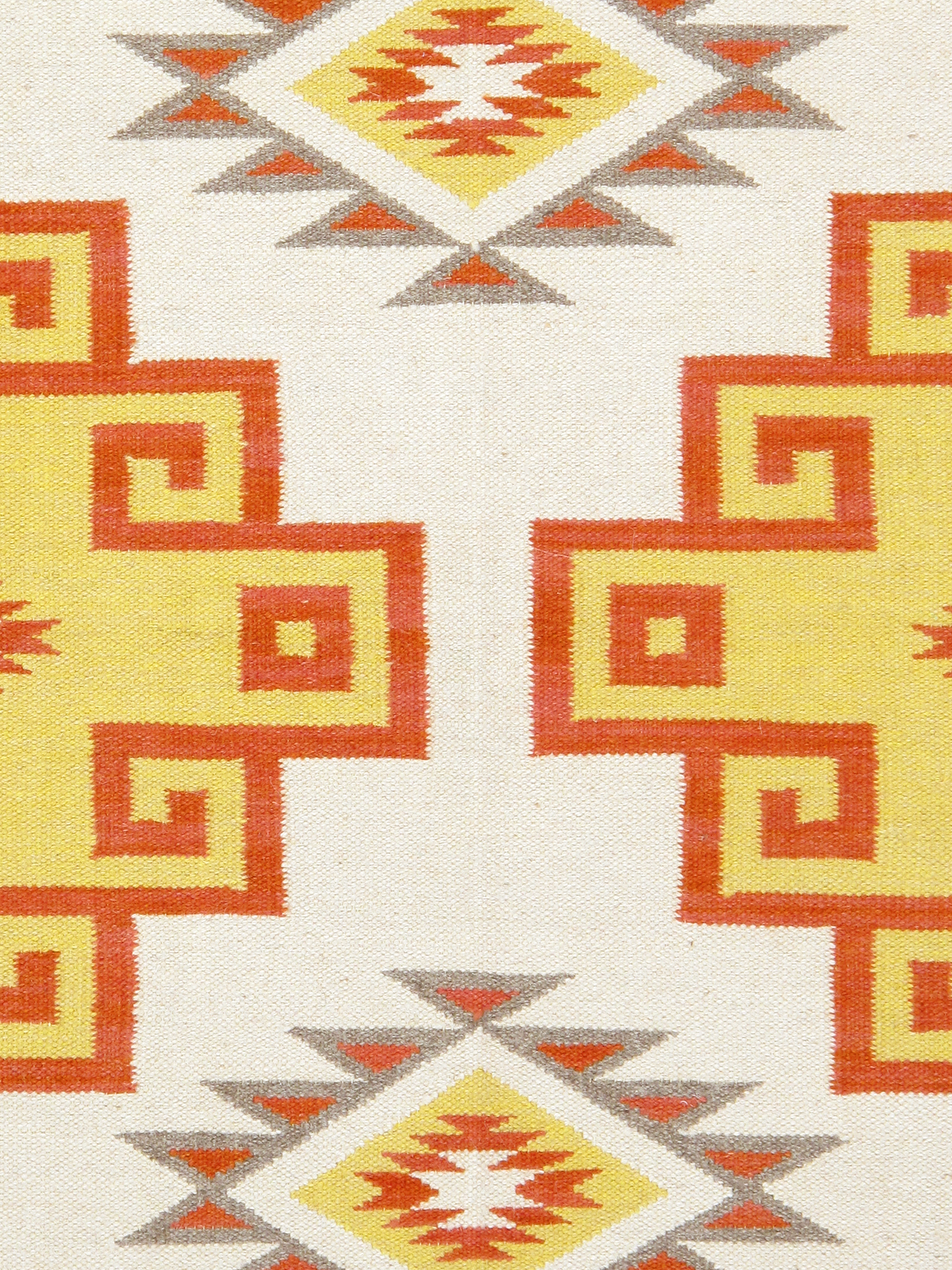 Pasargad - Tuscany Collection Flatweave Wool Area Rug in Yellow/Mocha, 47" x 72" (PNT-317 4x6)