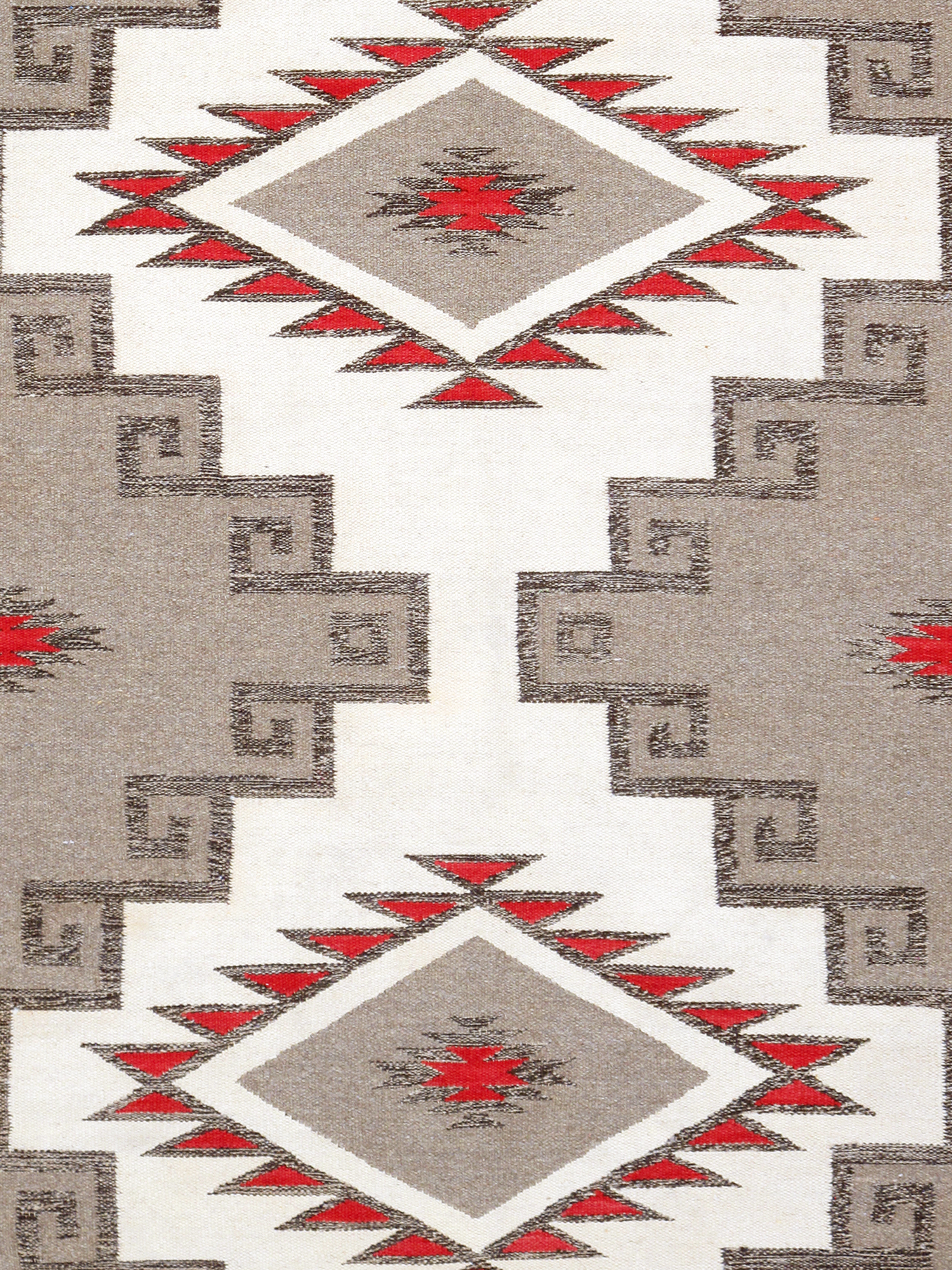 Pasargad - Tuscany Collection Flatweave Wool Area Rug in Ivory/Mocha, 59" x 87" (PNT-332 5x7)